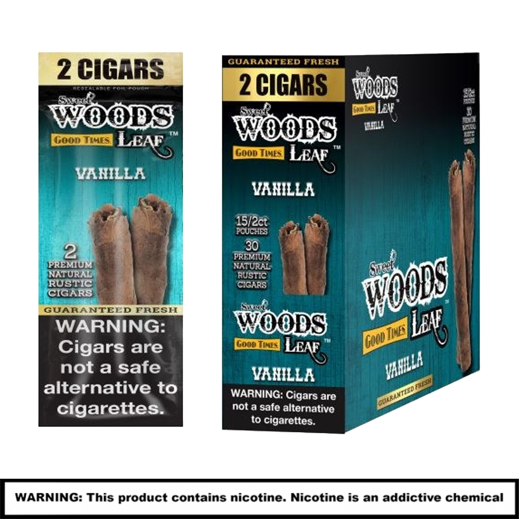 Good Times Sweet Woods Leaf Cigars (2 For $1.49) | 2 Pack | 15 Count Display product image