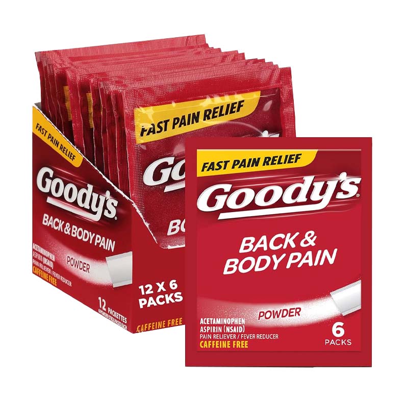Goody's Fast Pain Relief Back And Body Pain Powder | 6 Pack | 12 Count Display product image