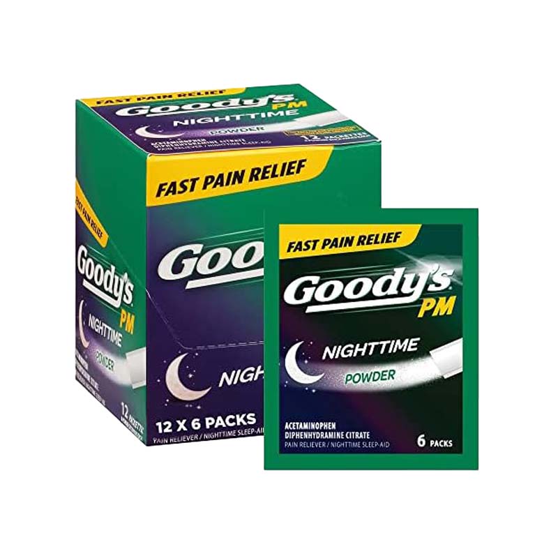 Goody's Fast Pain Relief Nighttime PM Powder | 6 Pack | 12 Count Display product image