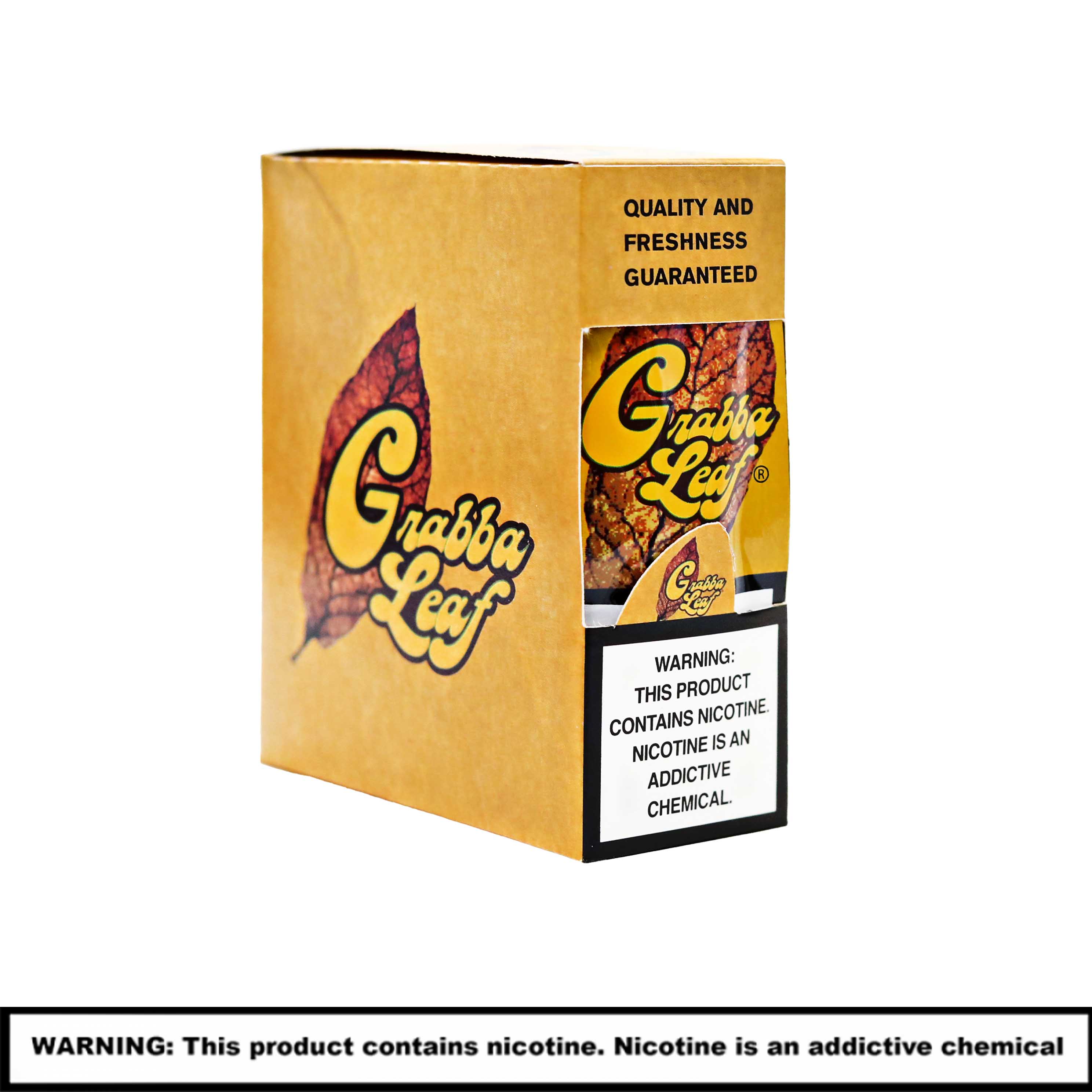 Grabba Leaf Hand Cut Tobacco Leaf Small | 25 Count Display | Yellow product image