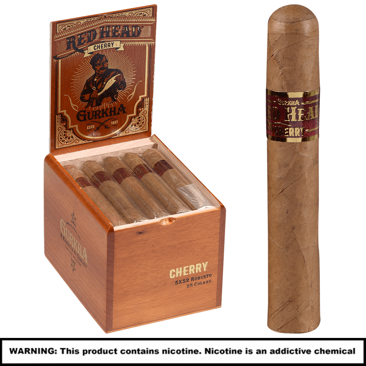 Gurkha Cafe Tabac Wooden Box | 25 Count Display product image