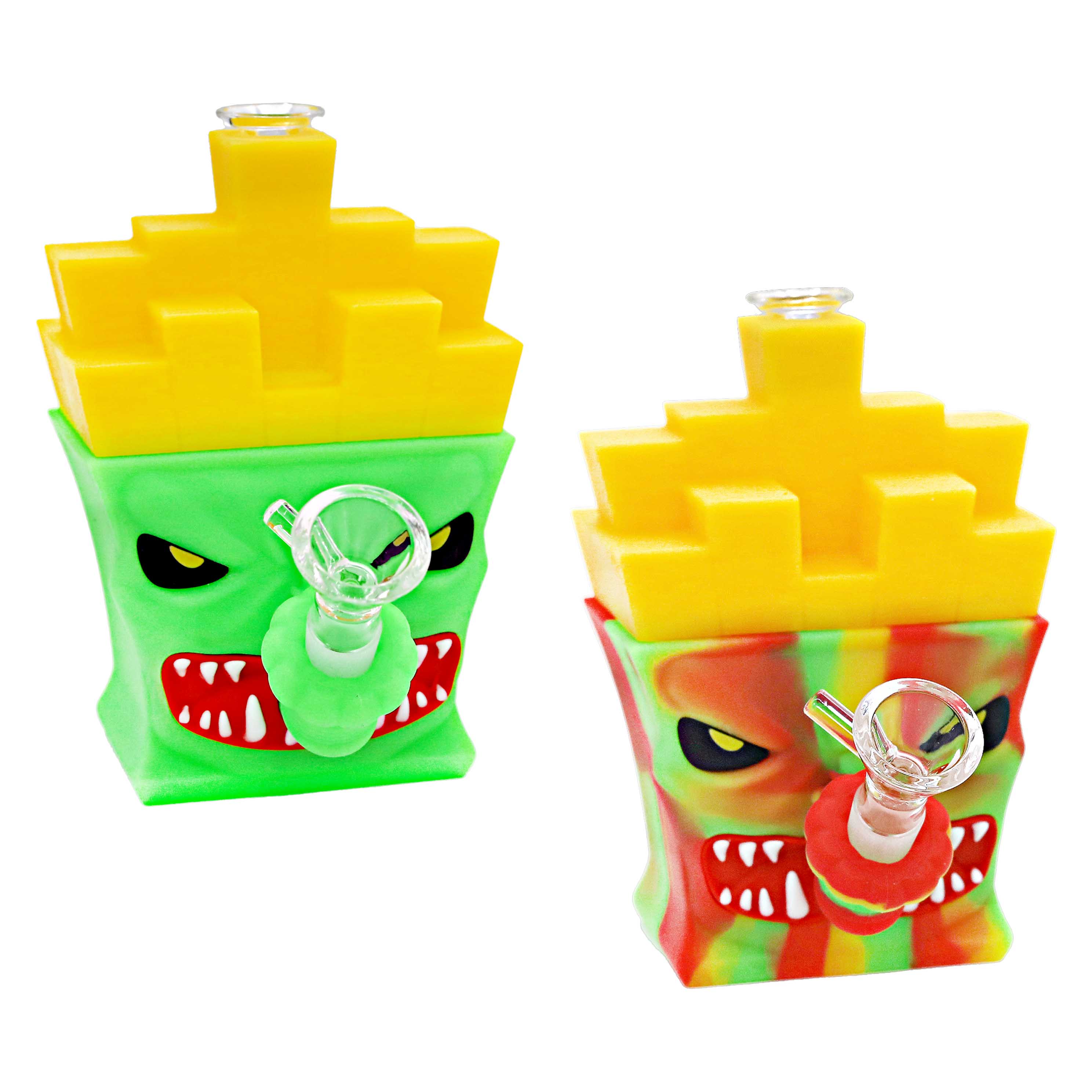 French Fries Silicone Waterpipe (H343) | 5 inch | Assorted Colors product image