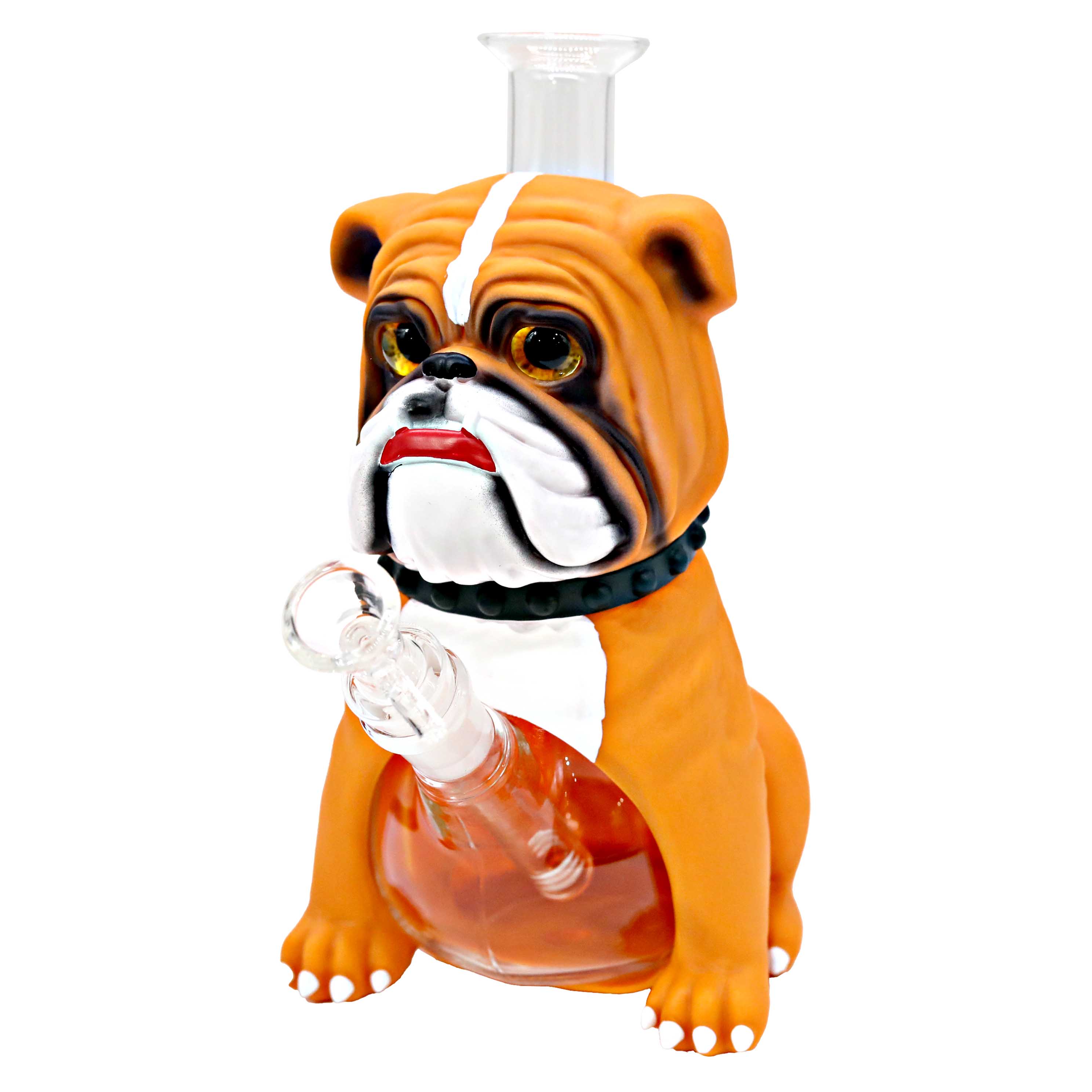 Bulldog Silicone Waterpipe (H475) | 8.6 inches | Assorted Colors product image