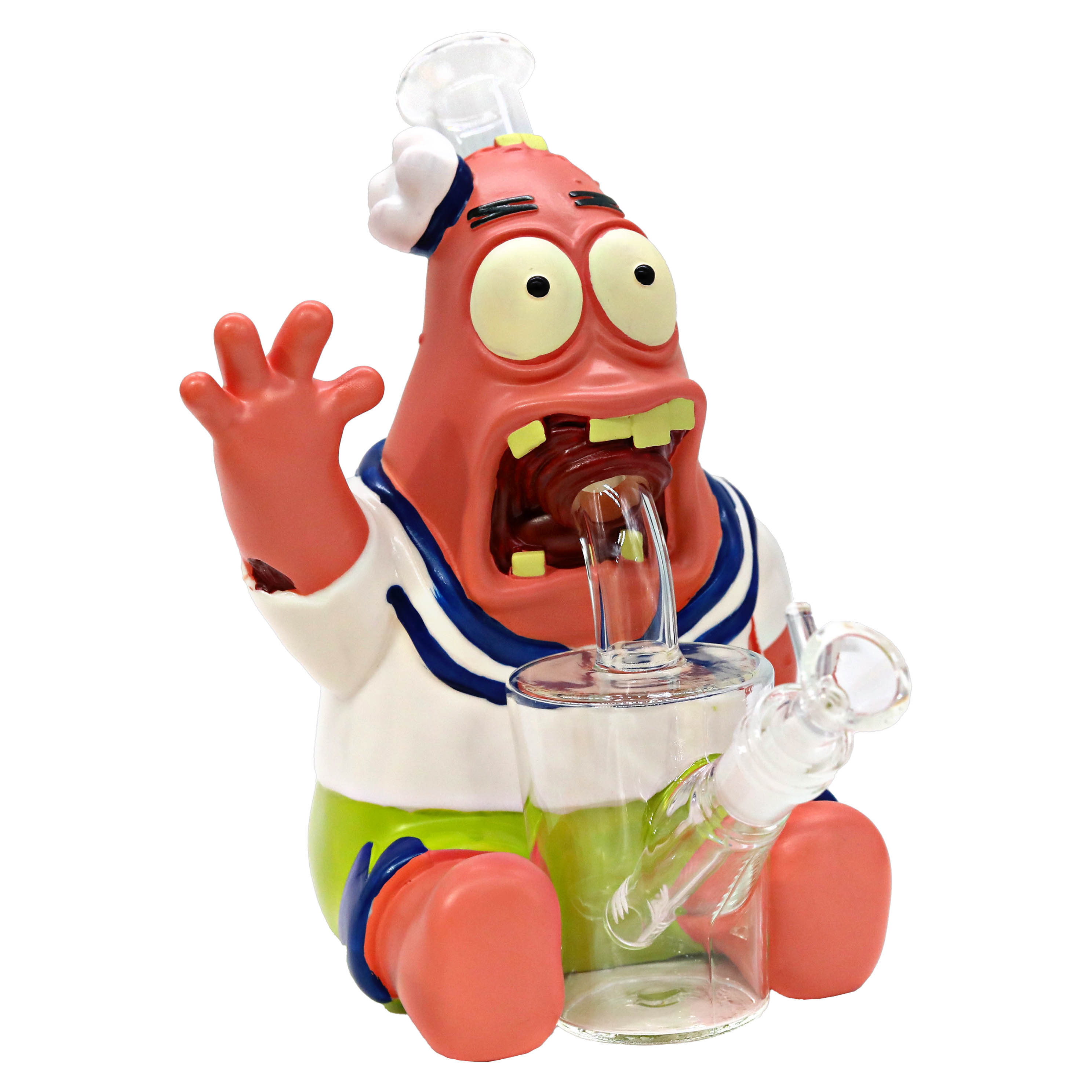 Zombie Patrick Silicone Waterpipe (H525) | 9.1 inches | Assorted Colors product image