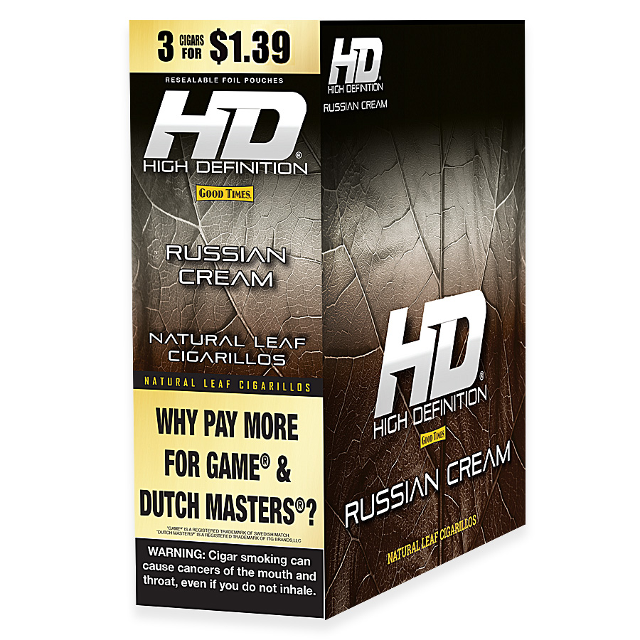 HD (High Defination) Natural Leaf Cigars (3 For $1.39) | 3 Pack | 15 Count Display product image