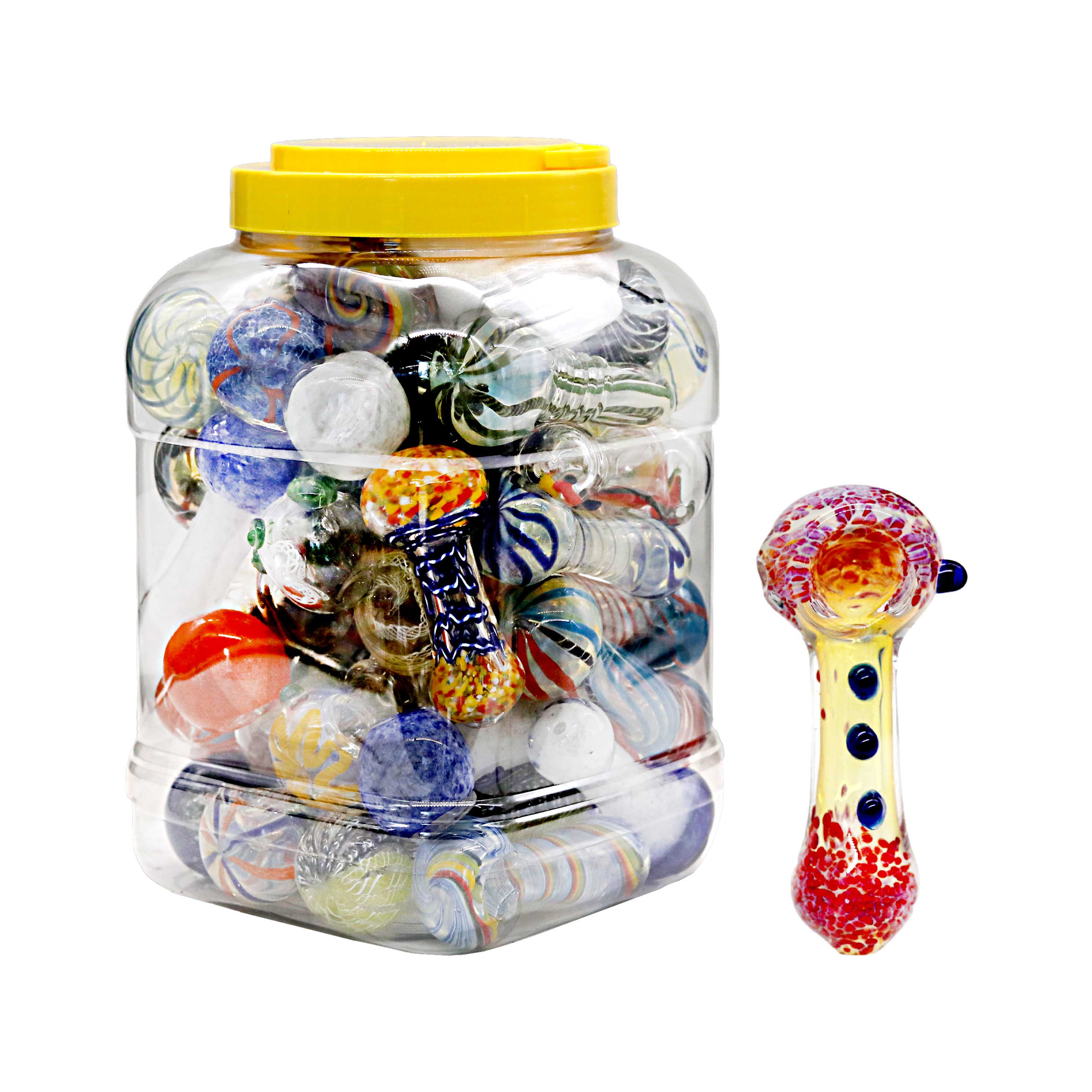 Mix Designs Swirl And Twisted Style Fancy Handpipe (HP105) | 3.5 inch | 45 Count Display product image