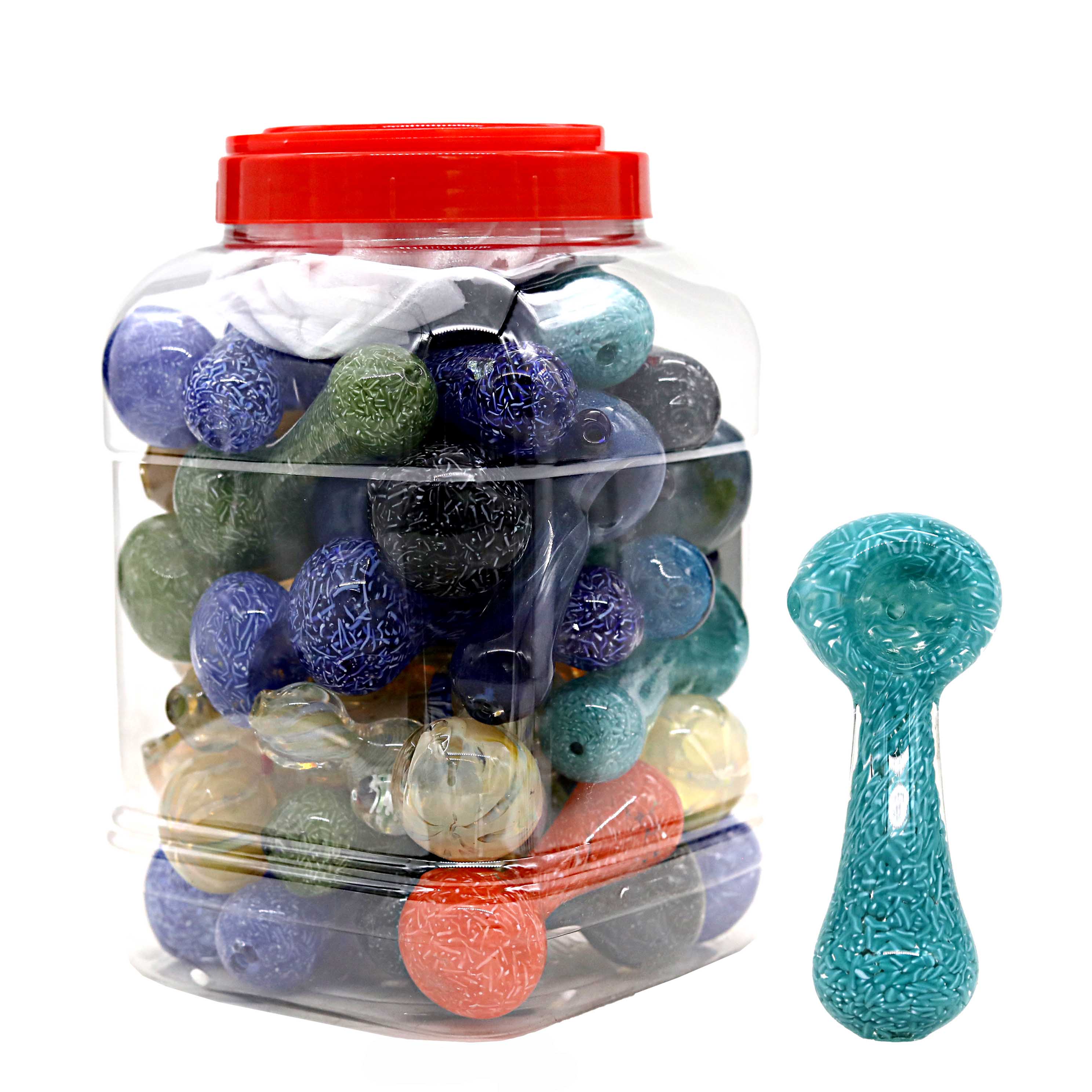 Mix Color Swirl Design Handpipe (HP129) | 4 inch | 40 Count Display product image