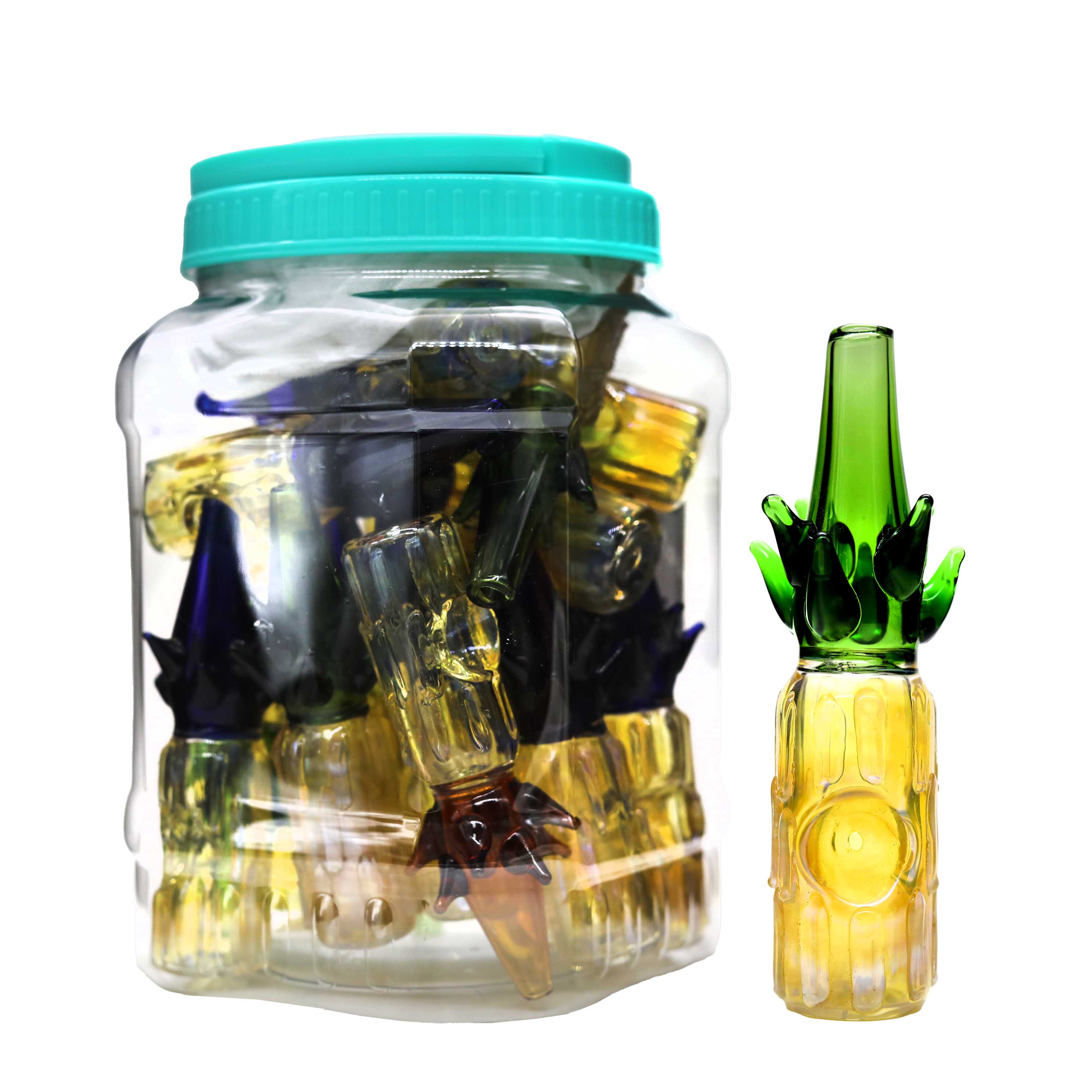 Gold Fumed Pineapple Handpipe (HP137) | 4 inch | 20 Count Display product image