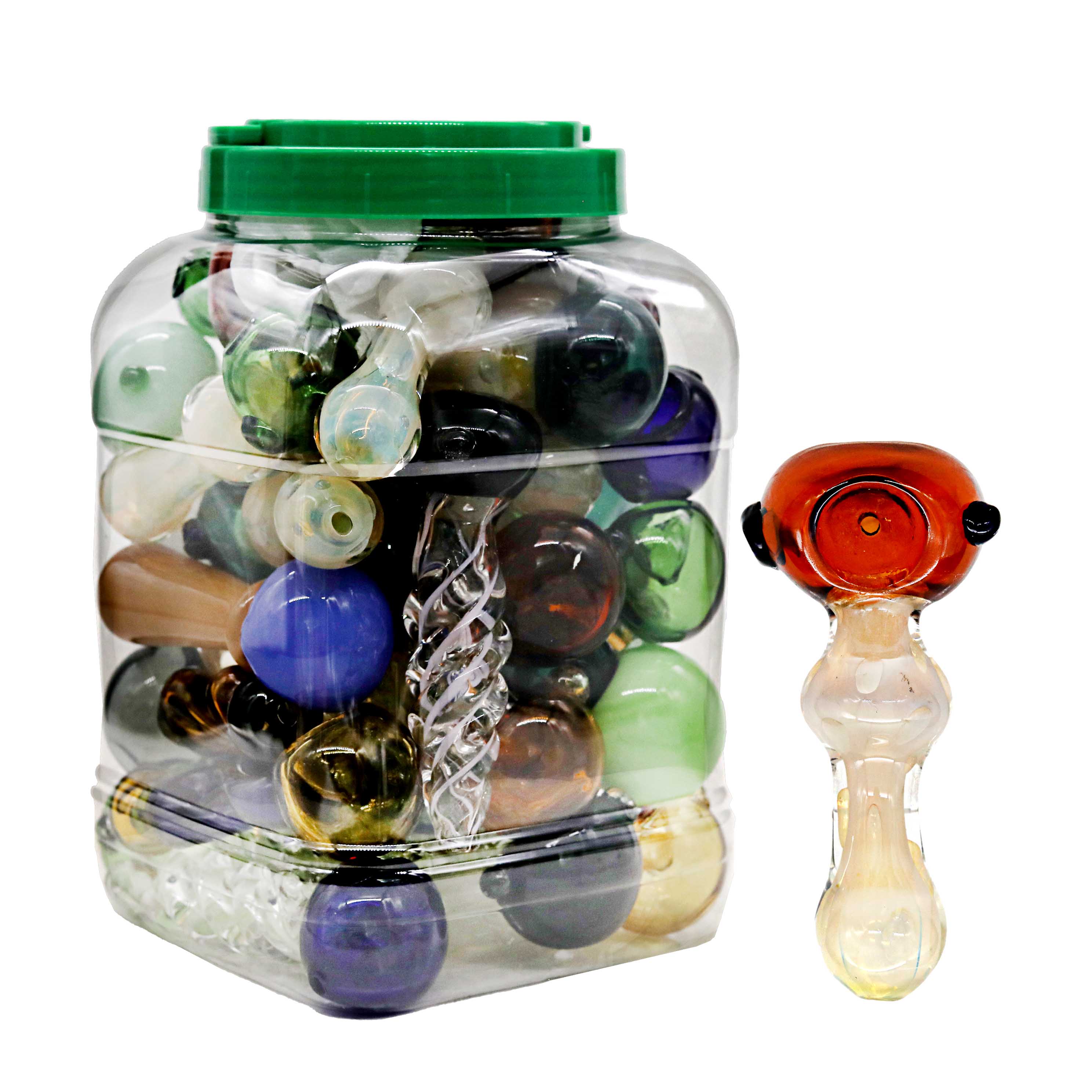 Slyme Color Fancy Mix Handpipe (HP142) | 4 inch | 30 Count Display product image