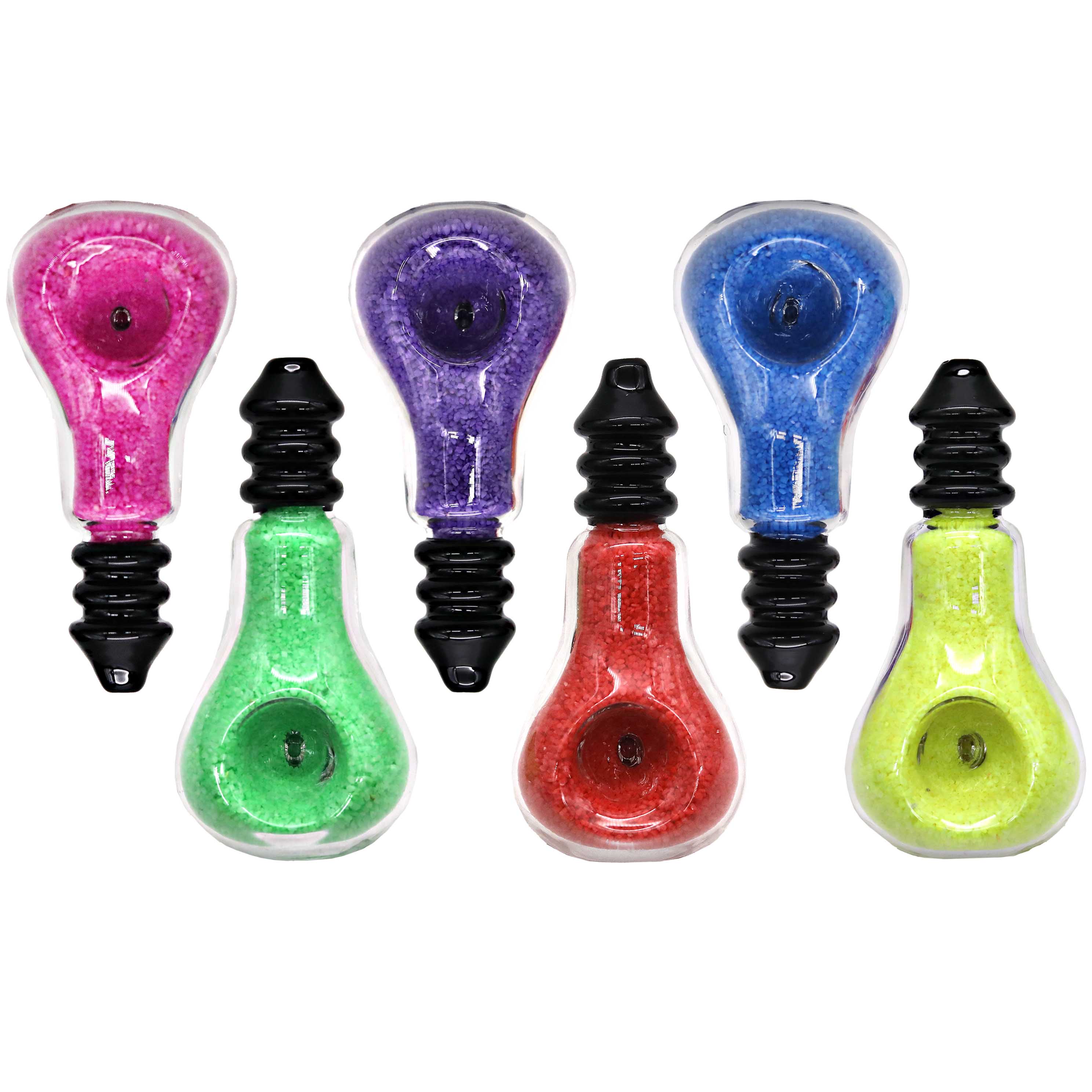 Fancy Bulb Handpipe (HP1102) | 4 inch | Assorted Colors product image