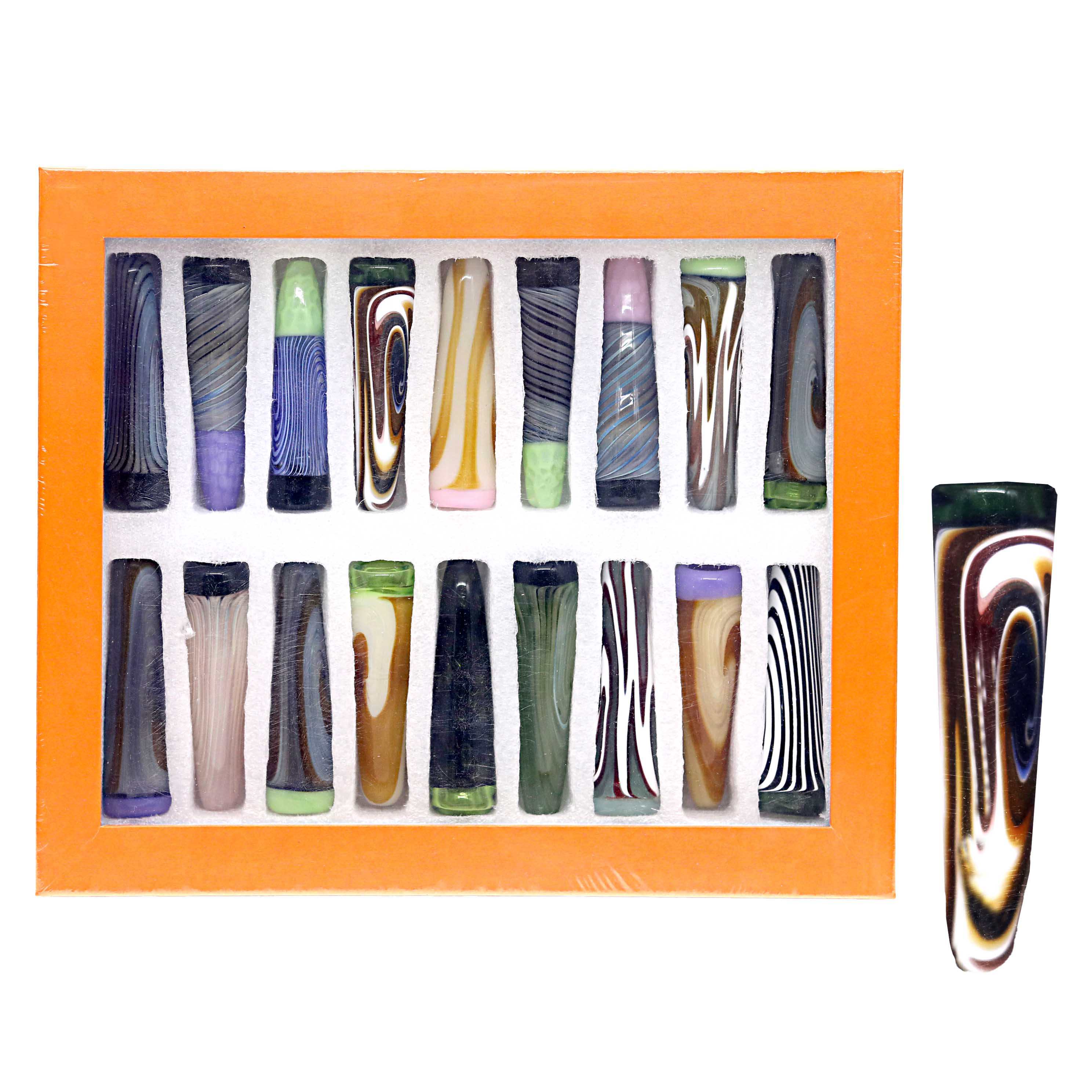 Apex Premium Single Hitter Chillum (HPD-409) | 4 inch | 18 Count Display product image