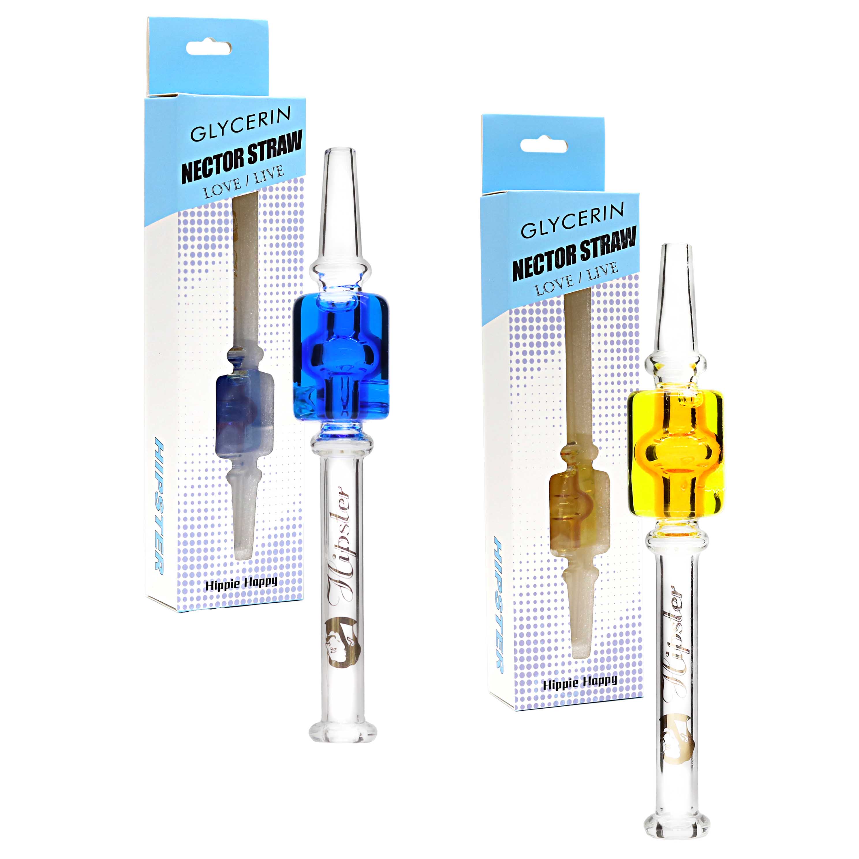 Hipster Frosted Gel Hour Glass Shaped Nectar Straw (YT004-GL) | 6.5 inch | Assorted Colors product image