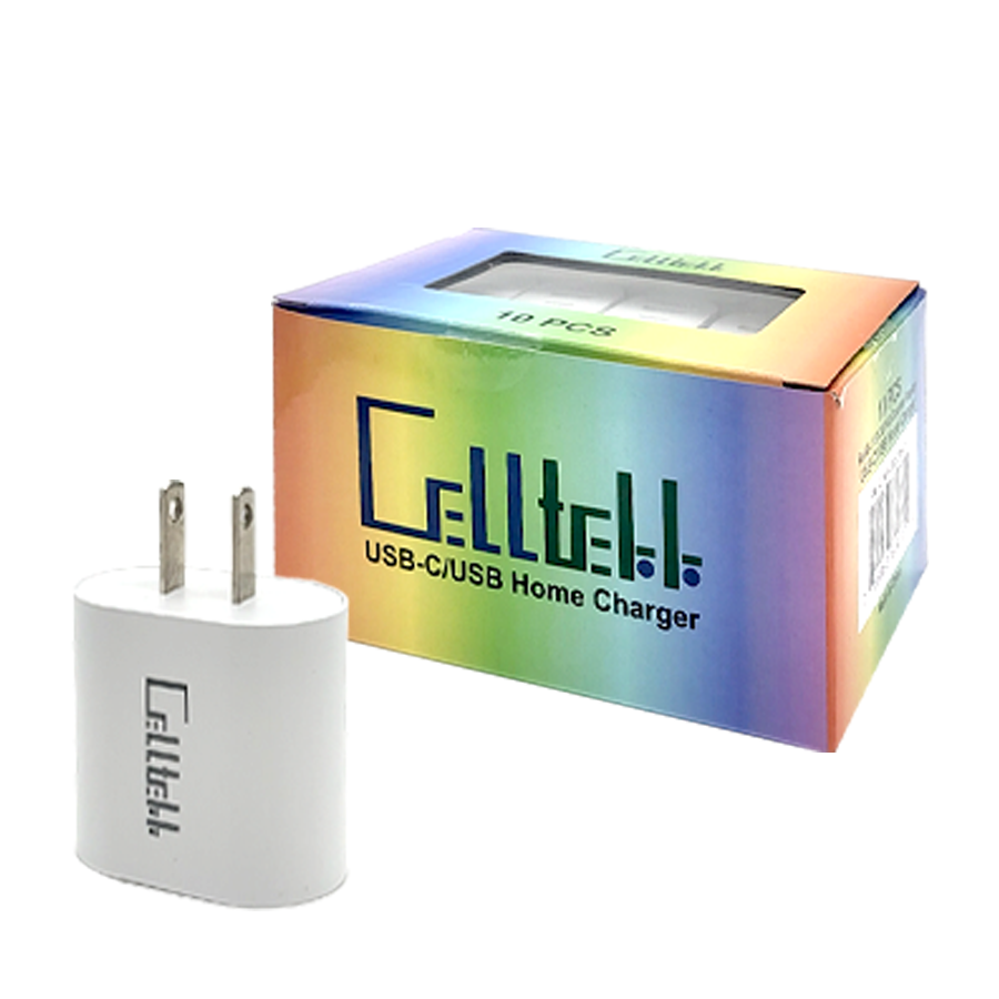 Celltekk Square USB Charger For Home | 10 Count Display product image