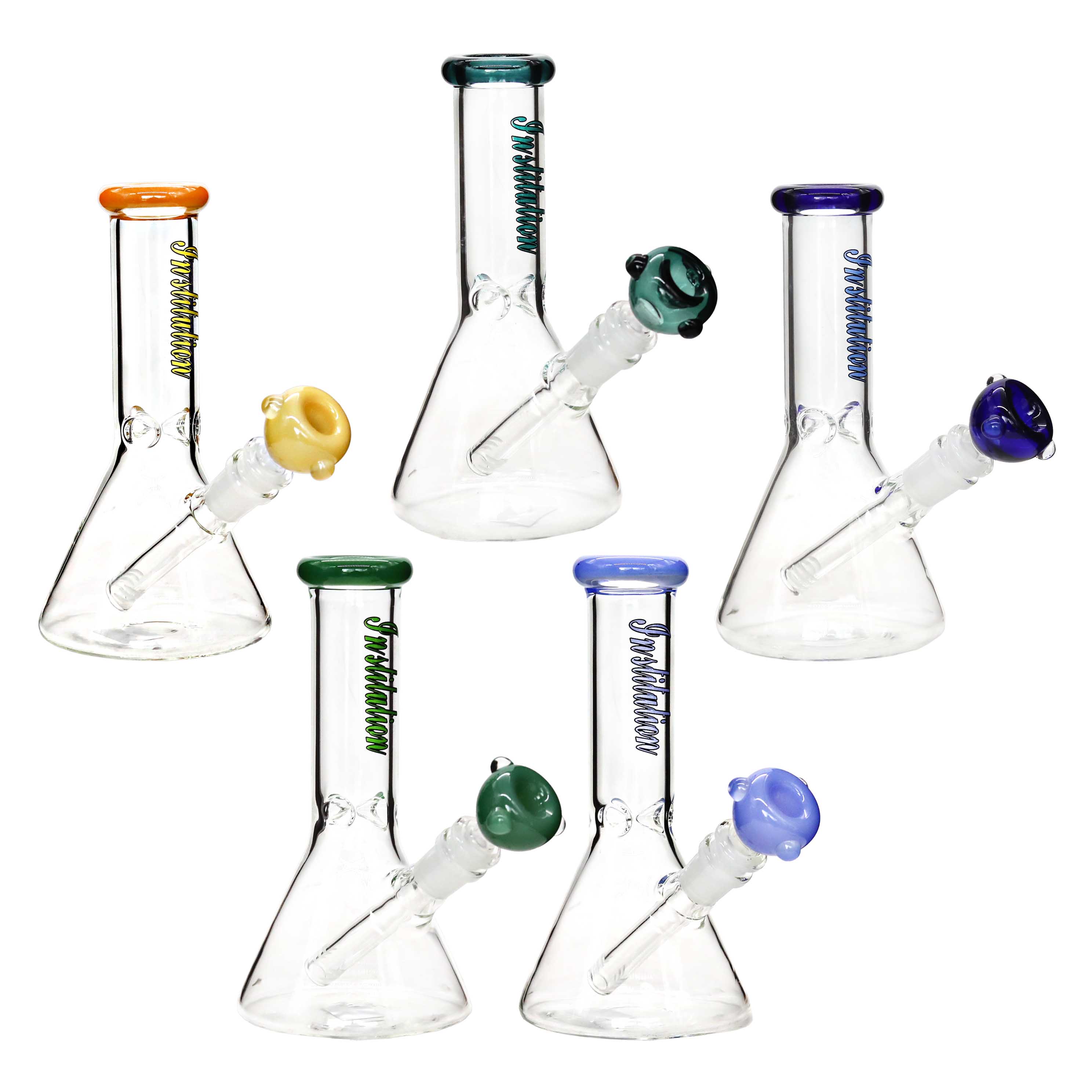 Institution Beaker Waterpipe | 8 inch | Assorted Colors product image