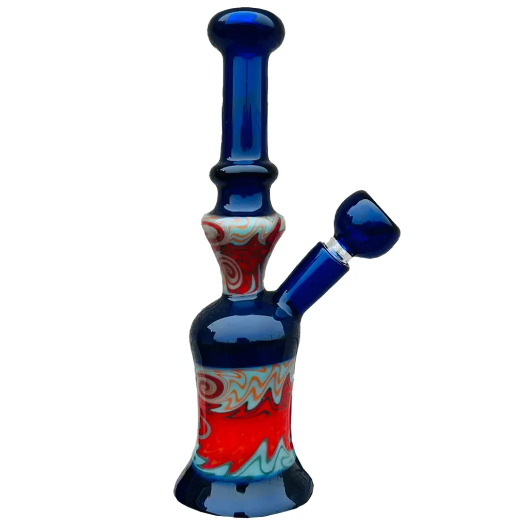 Illuminati Glass Full Color Wigwag Body SAKE Bottle Waterpipe (JDSAKE) | 9 inches product image