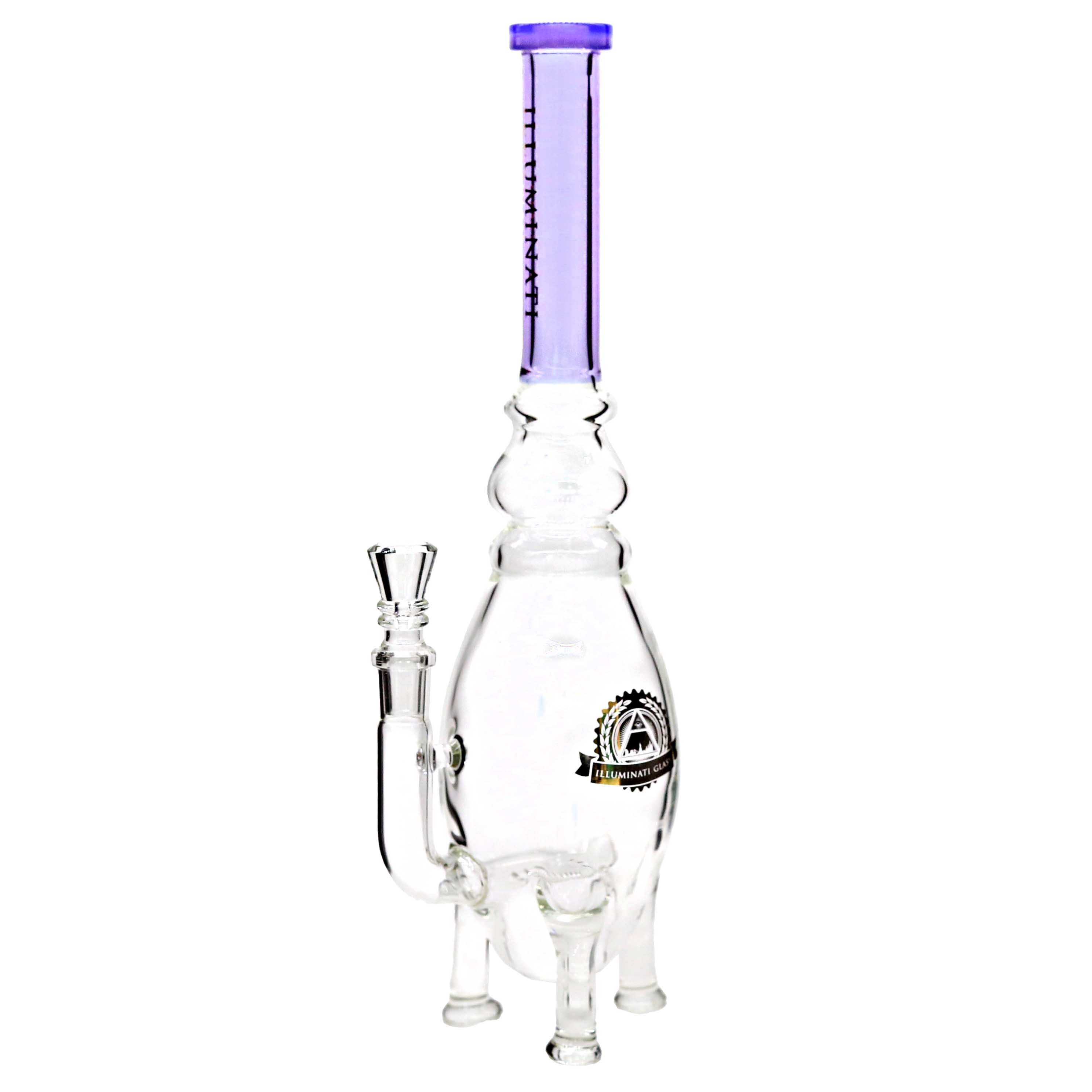 Illuminati Glass Tripod With Perc Three Legged Waterpipe (JDTRIPOD) | 12 inches | Assorted Colors product image