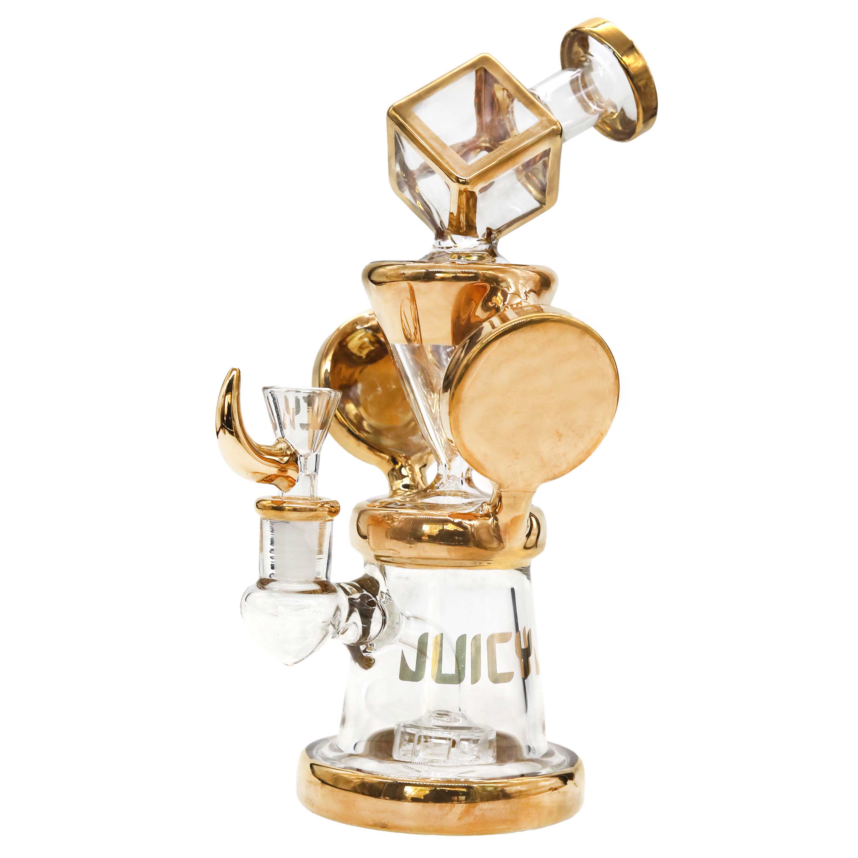 Cheech Juicy J Gemini Cubes And Circle Waterpipe (JJ-285) | 10 inch product image