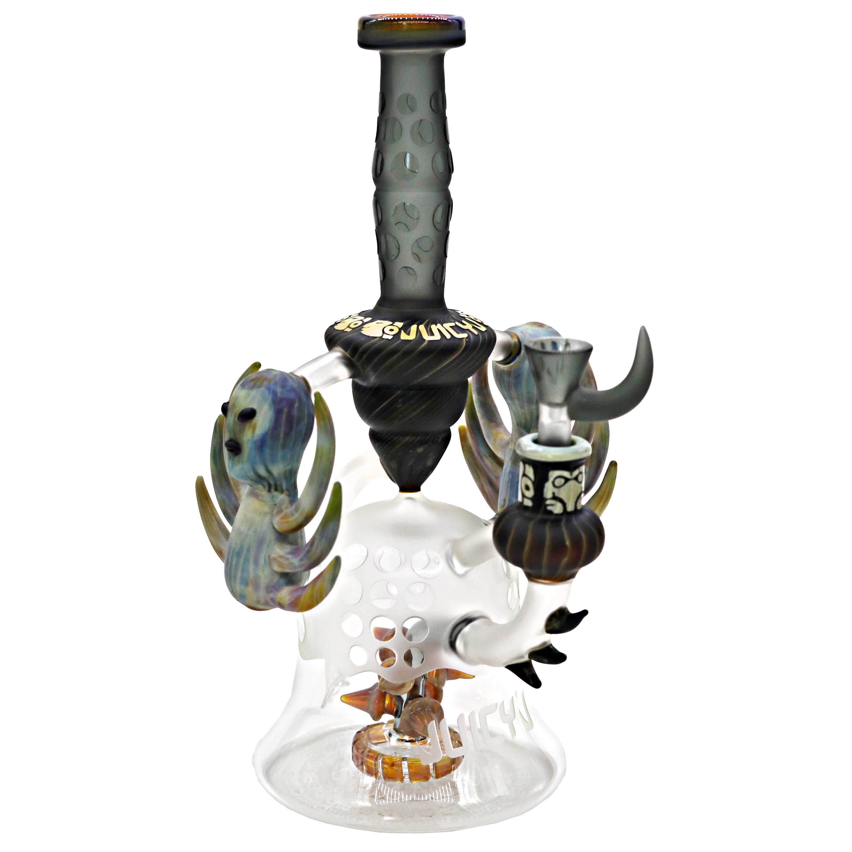 Cheech Juicy J Matte Finish Spider With Tentacles Nail Perc Waterpipe (JJ-352) | 12 inches product image