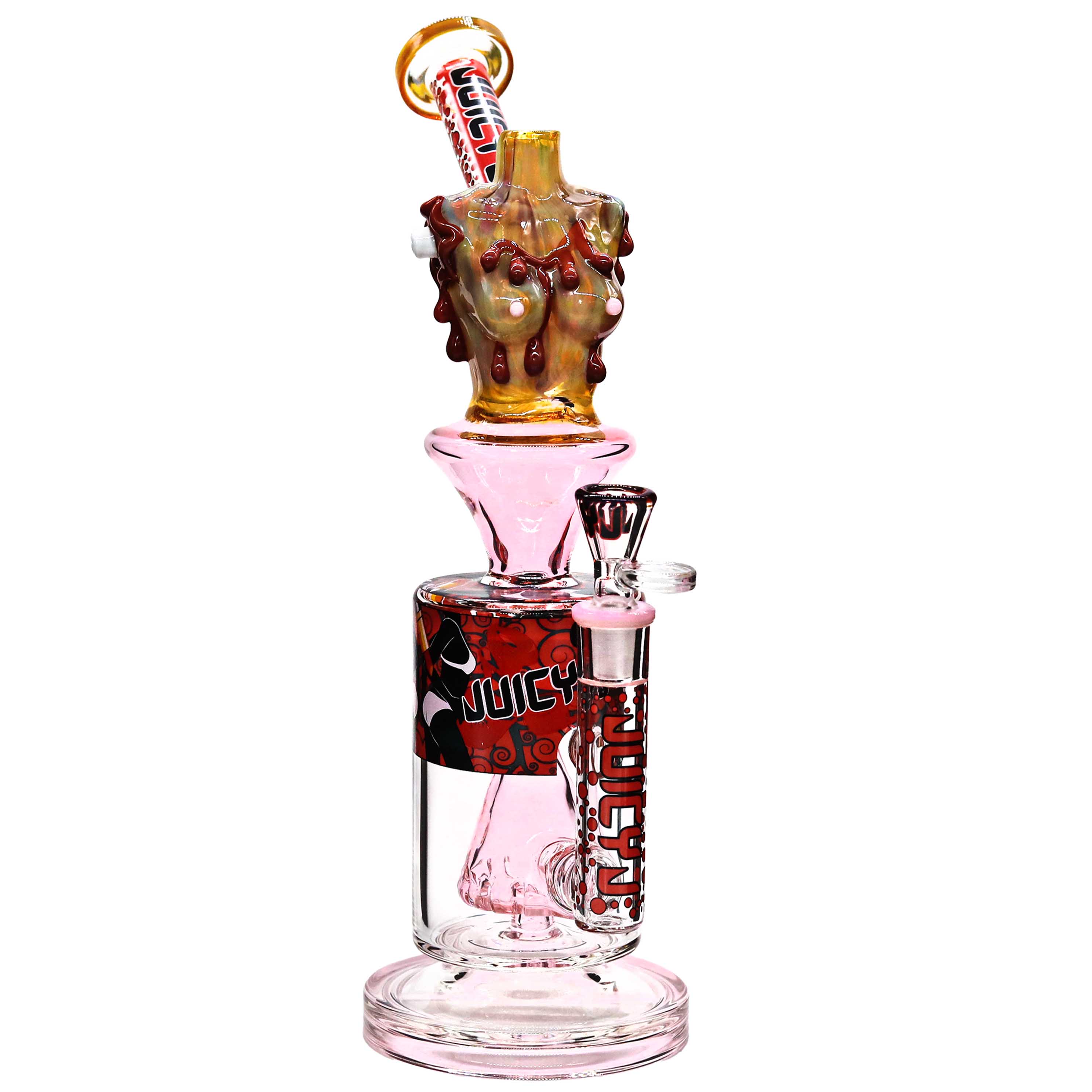 Cheech Juicy J Dripping Honey Splash On Body Figure With Full Color Dome Perc Waterpipe (JJ-354) | 13.5 inches product image