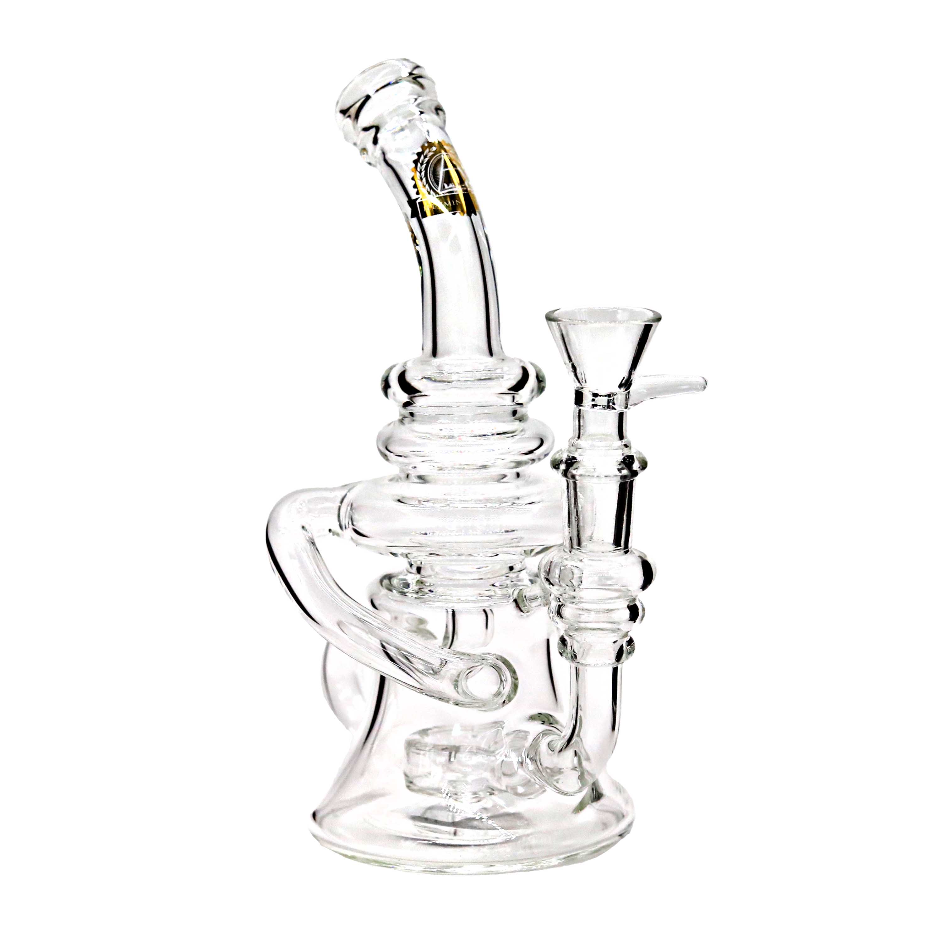 Illuminati Glass THE KLANGER Clear Recycler Waterpipe (JY810-2) | 6 inches  product image