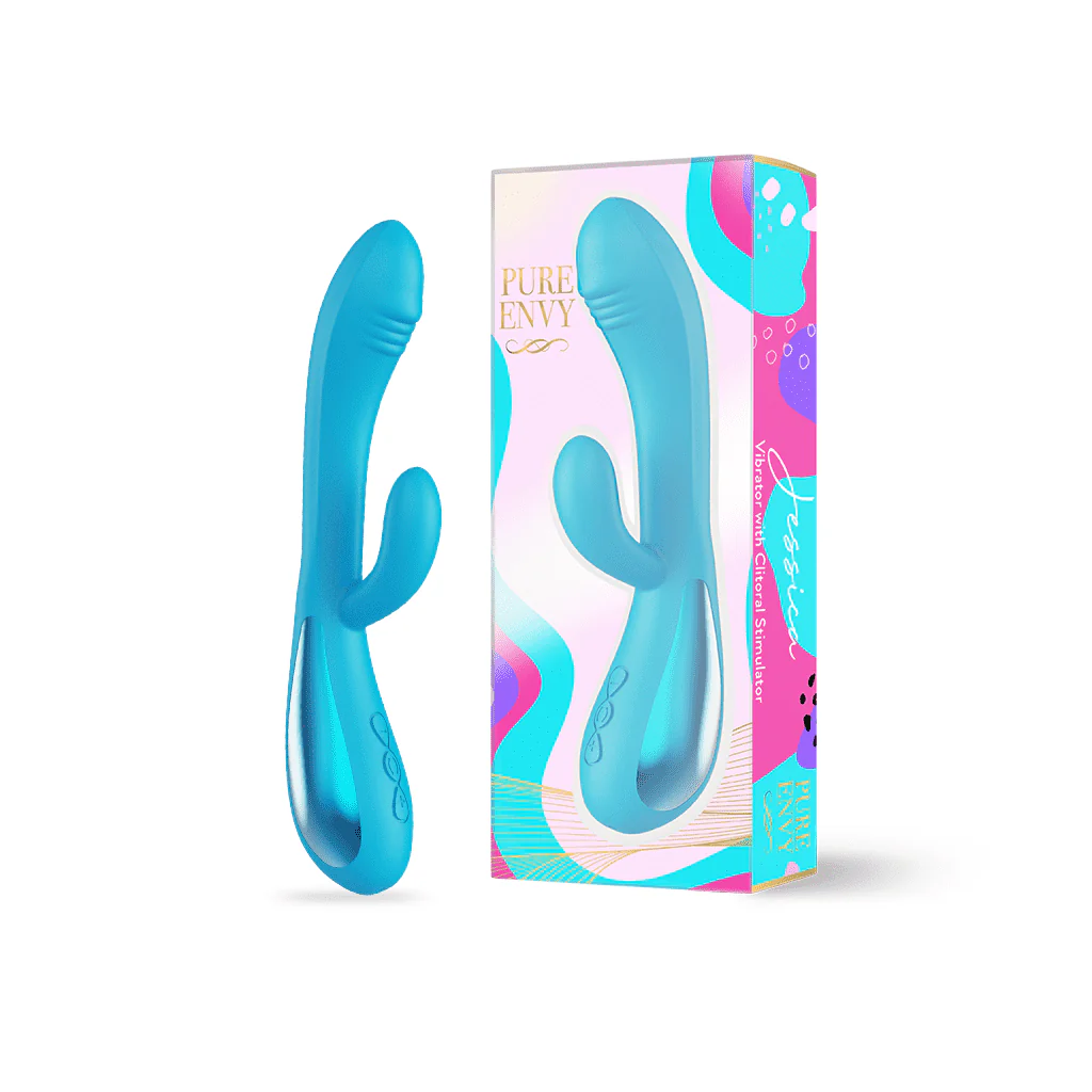 PURE ENVY JESSICA Rabbit And G-Spot Vibrator | Pearl Blue product image