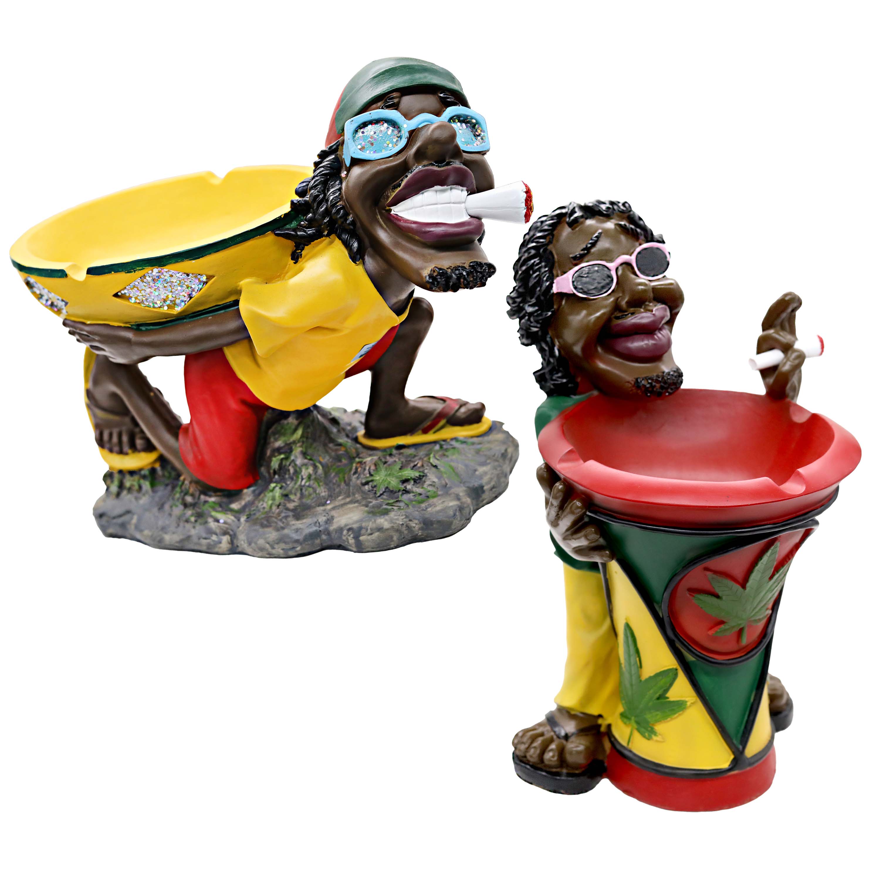 Jumbo Size Rasta Resin Ashtray | 17 inch | Assorted Designs product image