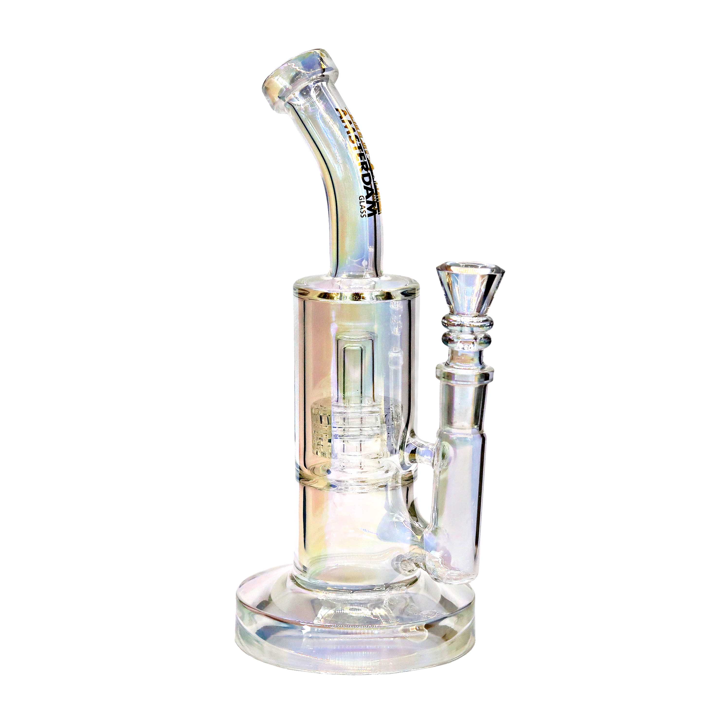 Illuminati Glass Rainbow Shaded Matrix Perc Bent Neck Waterpipe (K9MX) | 8 inches product image