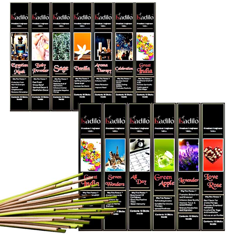 Kadilo Premium Fragrance Incense Sticks | 100 Pack | Assorted Scents product image