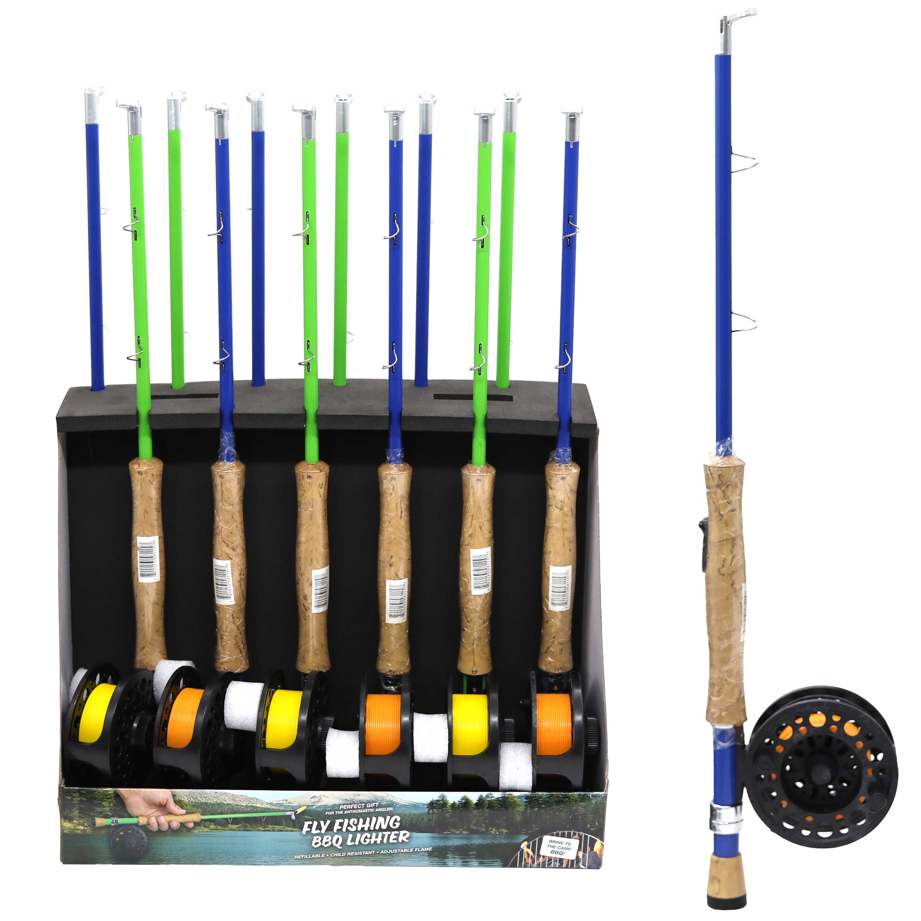 Jigging Rod Flame Lighters (L-501-B) | 12 Count Display product image