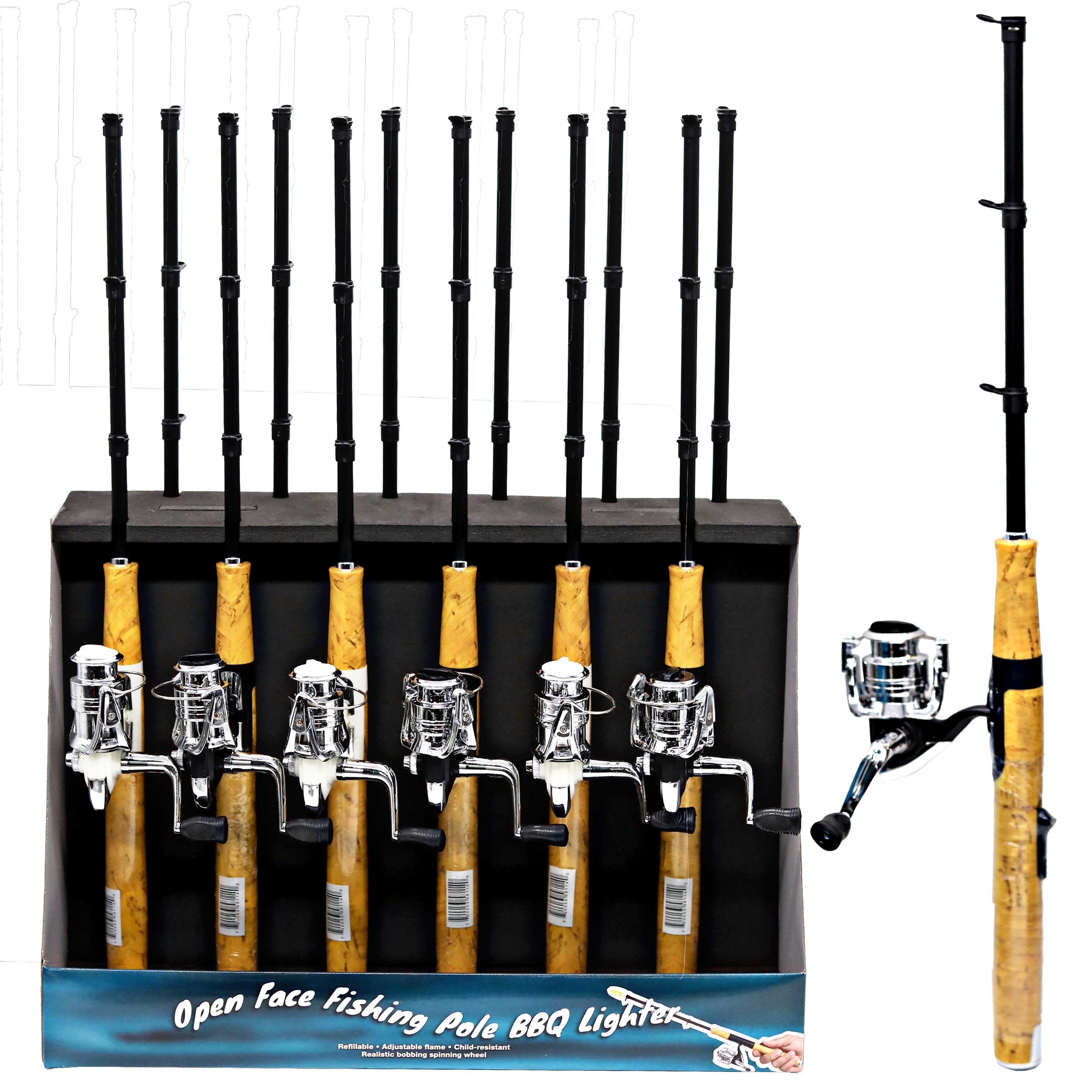Fishing Rod Flame Lighters (L-501-A) | 12 Count Display product image
