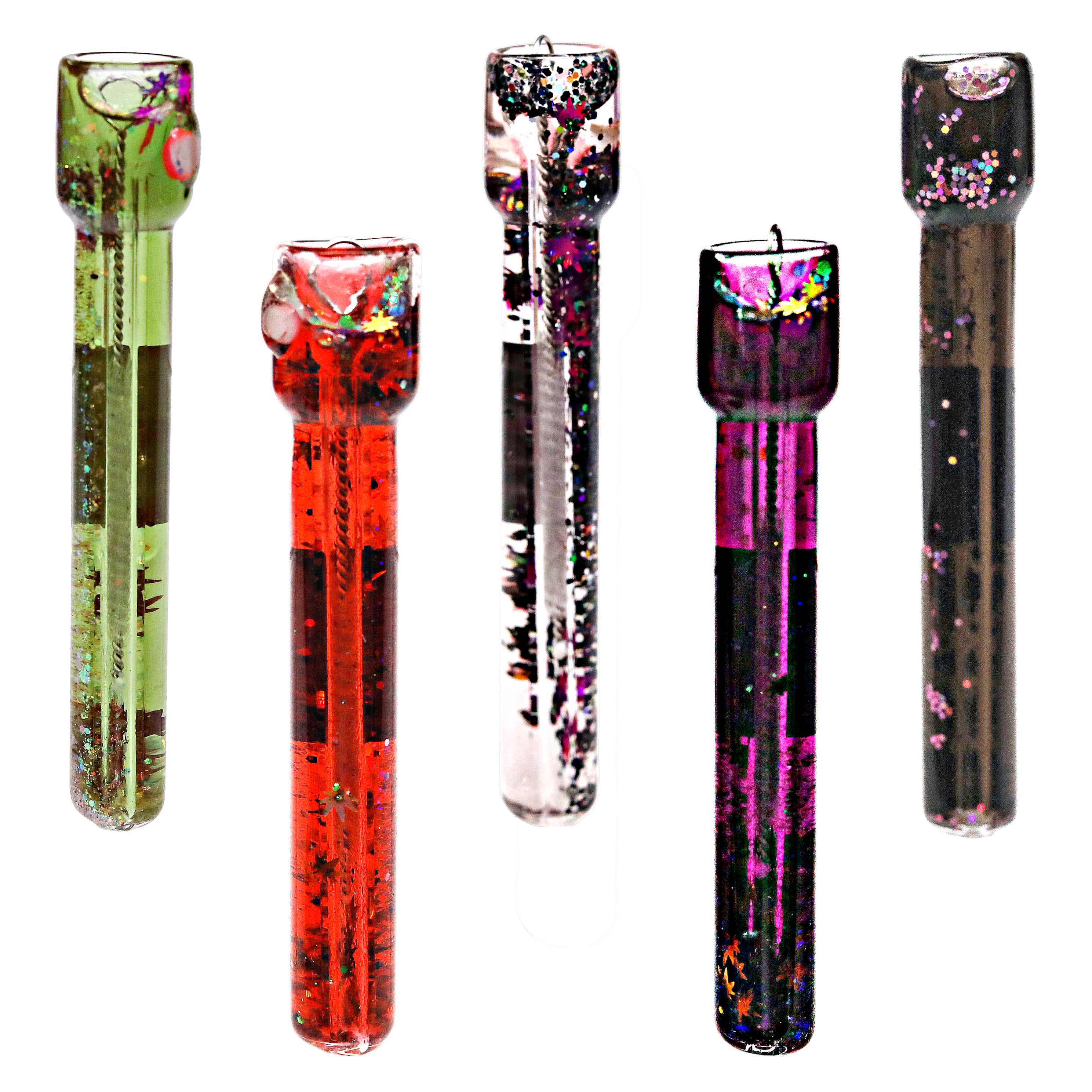 Dabtized Liquid Shine Glass Chillum Set (Limited Edition) (LCH-007) | 4 inch | Assorted Colors - image 1 of 2