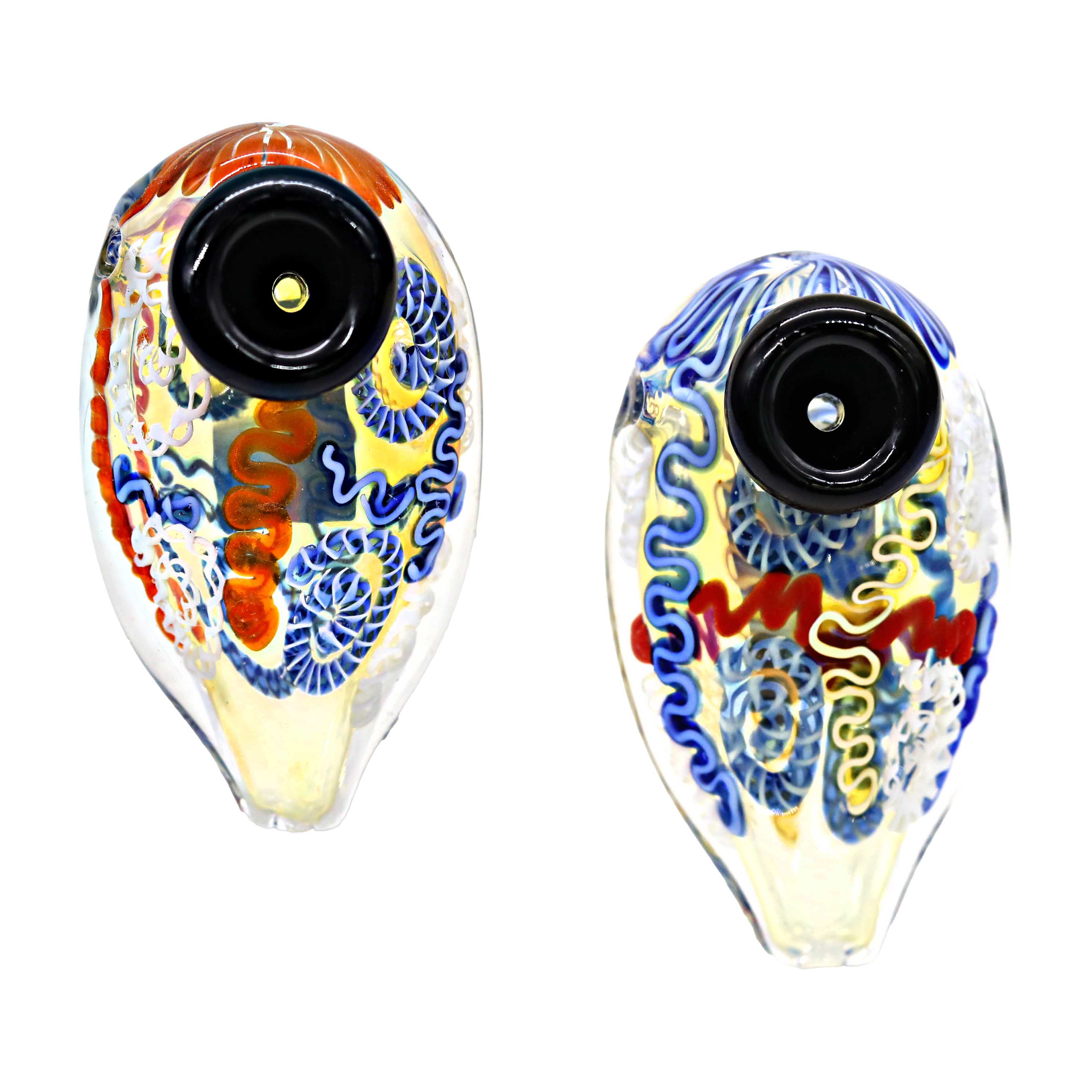 Flat Shaped Spiral Design Handpipe (LP-069) | 4 inch | Assorted Colors product image