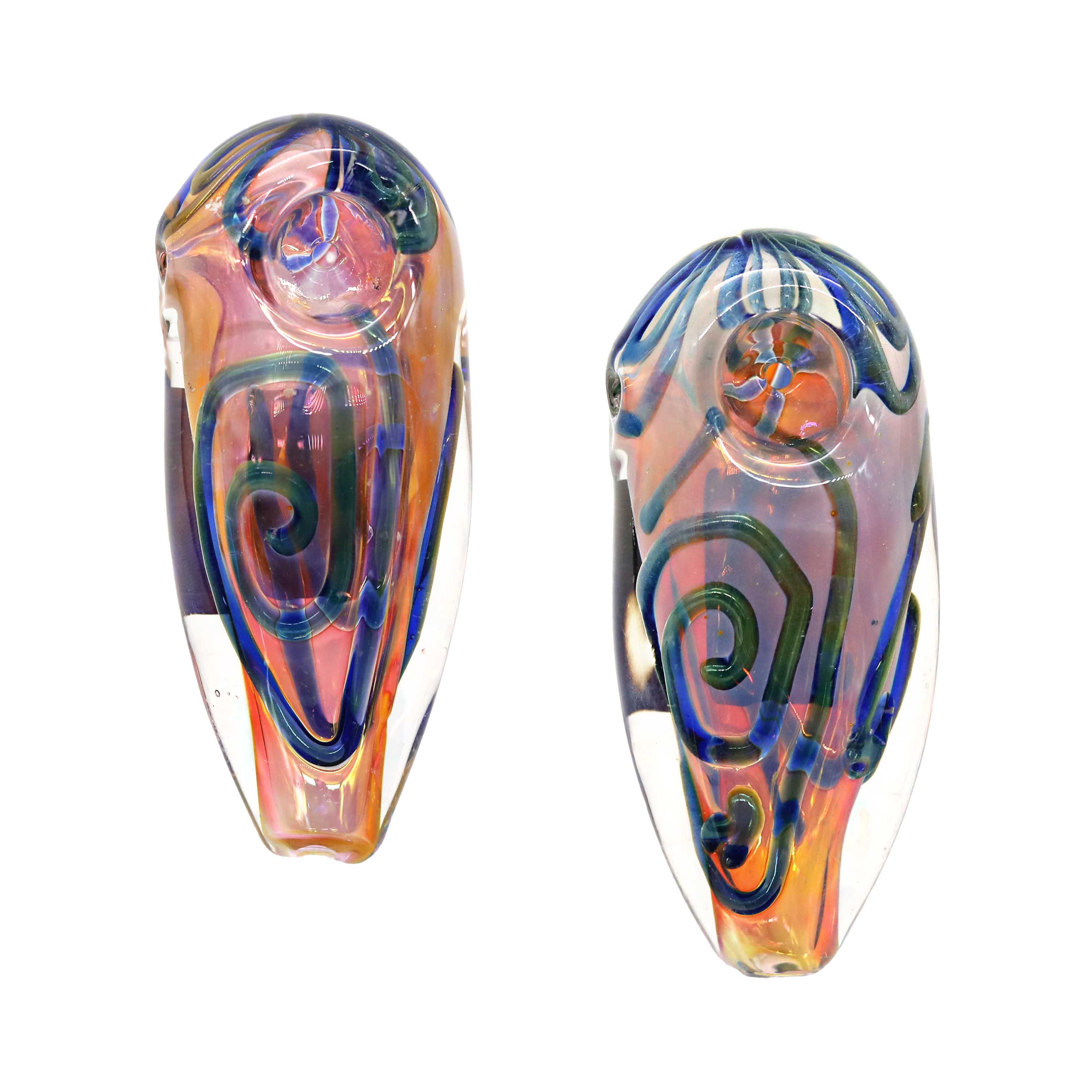 Gold Fumed Spiral Design Handpipe (LP-118) | 5 inch | Assorted Colors product image