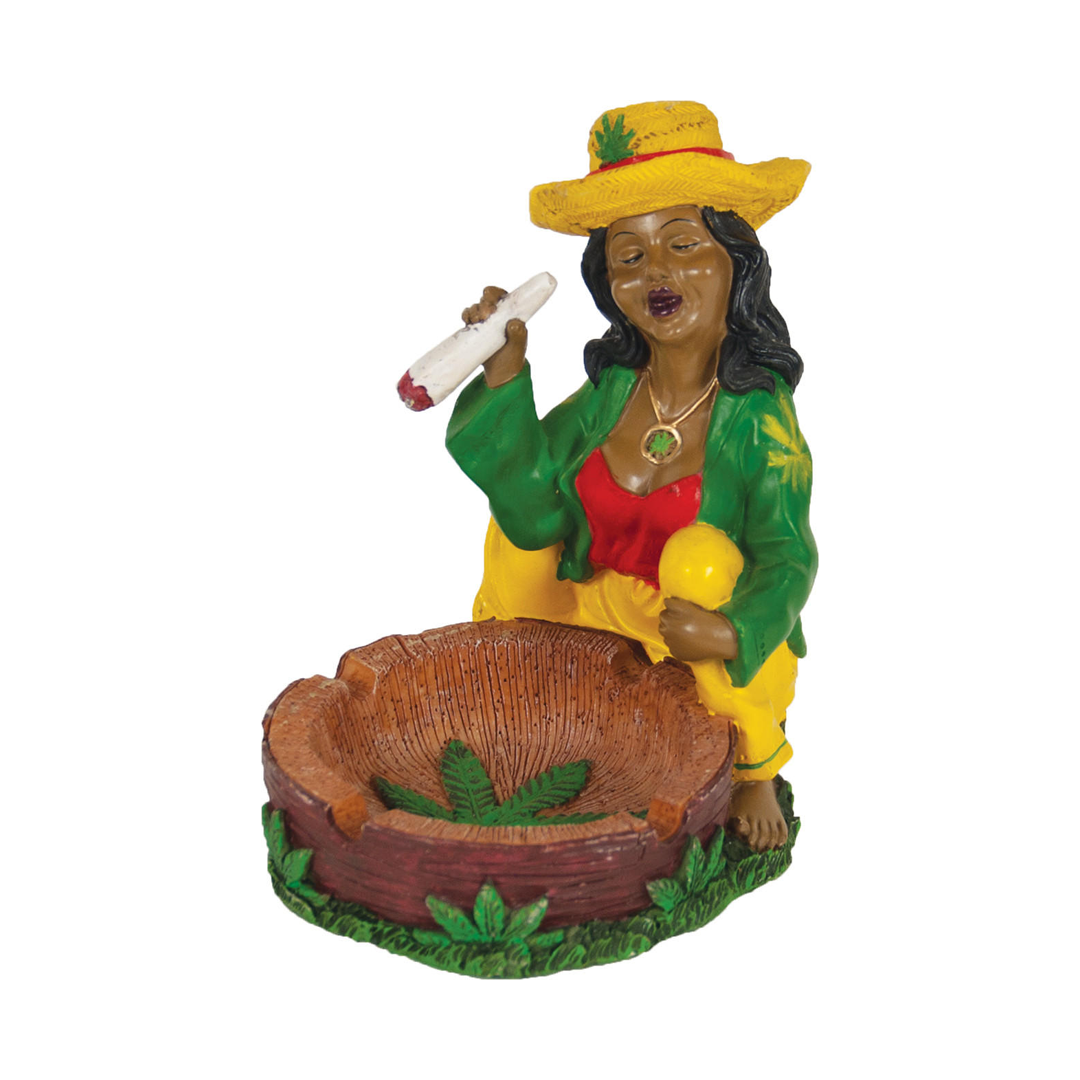 Fujima Jamaican Polystone Resin Ashtray (LT129) | 5 inch product image