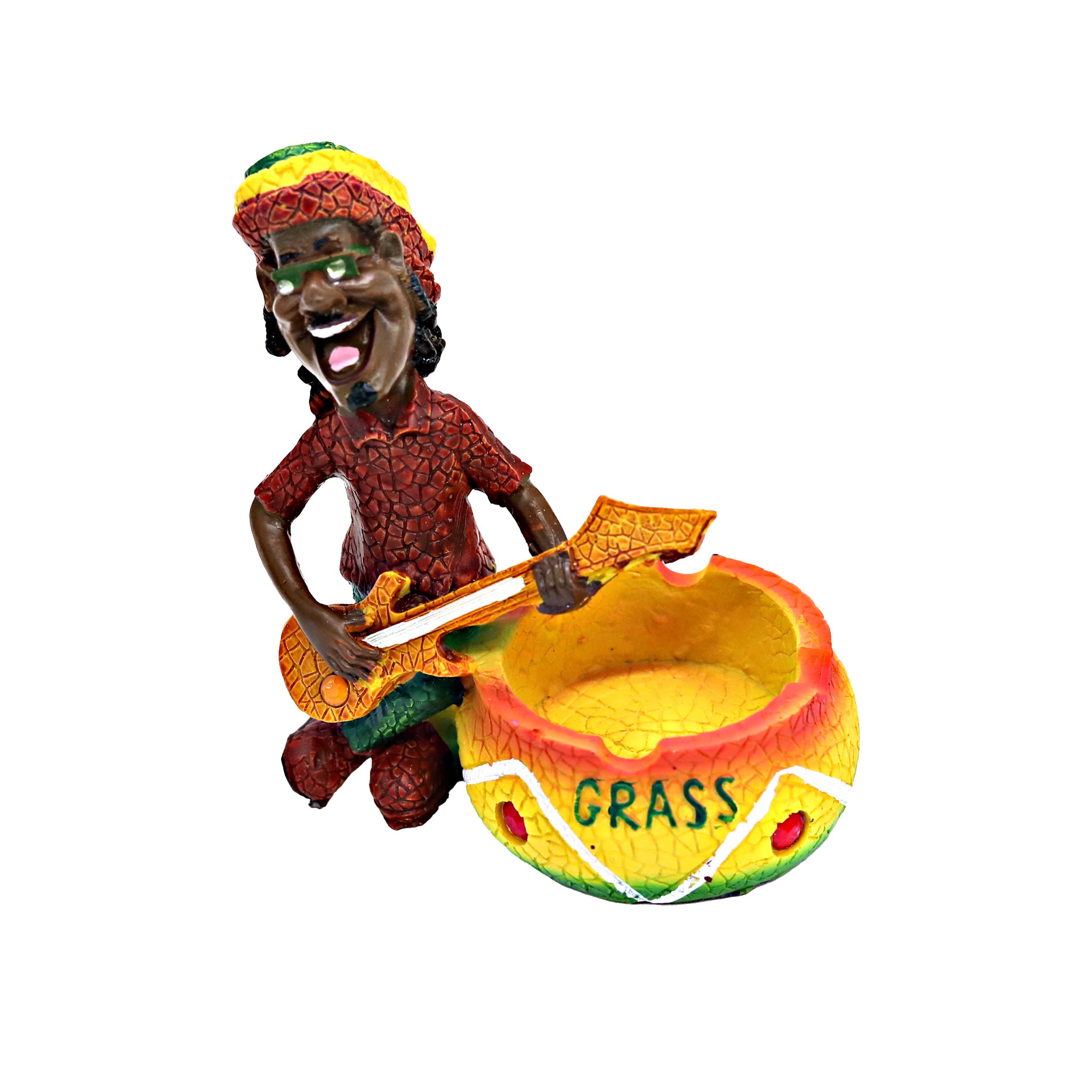 Fujima Jamaican Singing With Violin Ashtray (LT130) | 5.9 inches product image