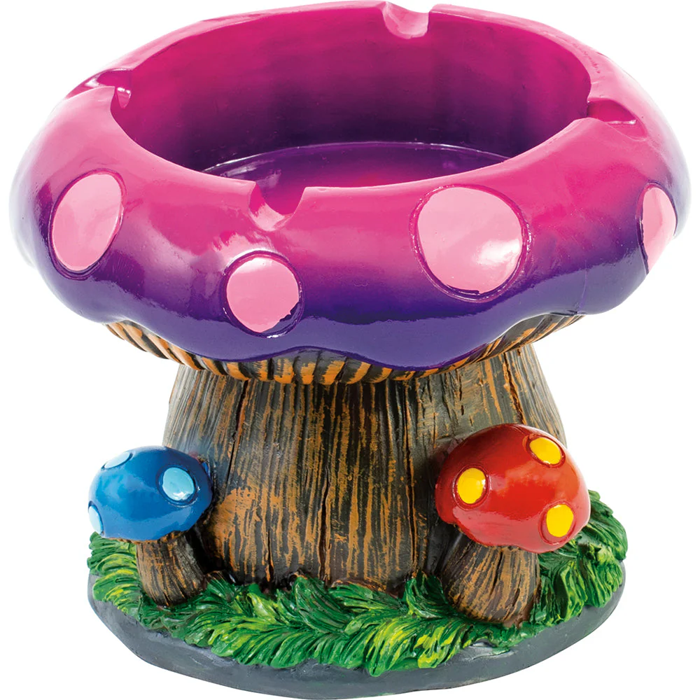 Fujima Large Mushroom Tree Polystone Ashtray (LT205) | 5 inch product image