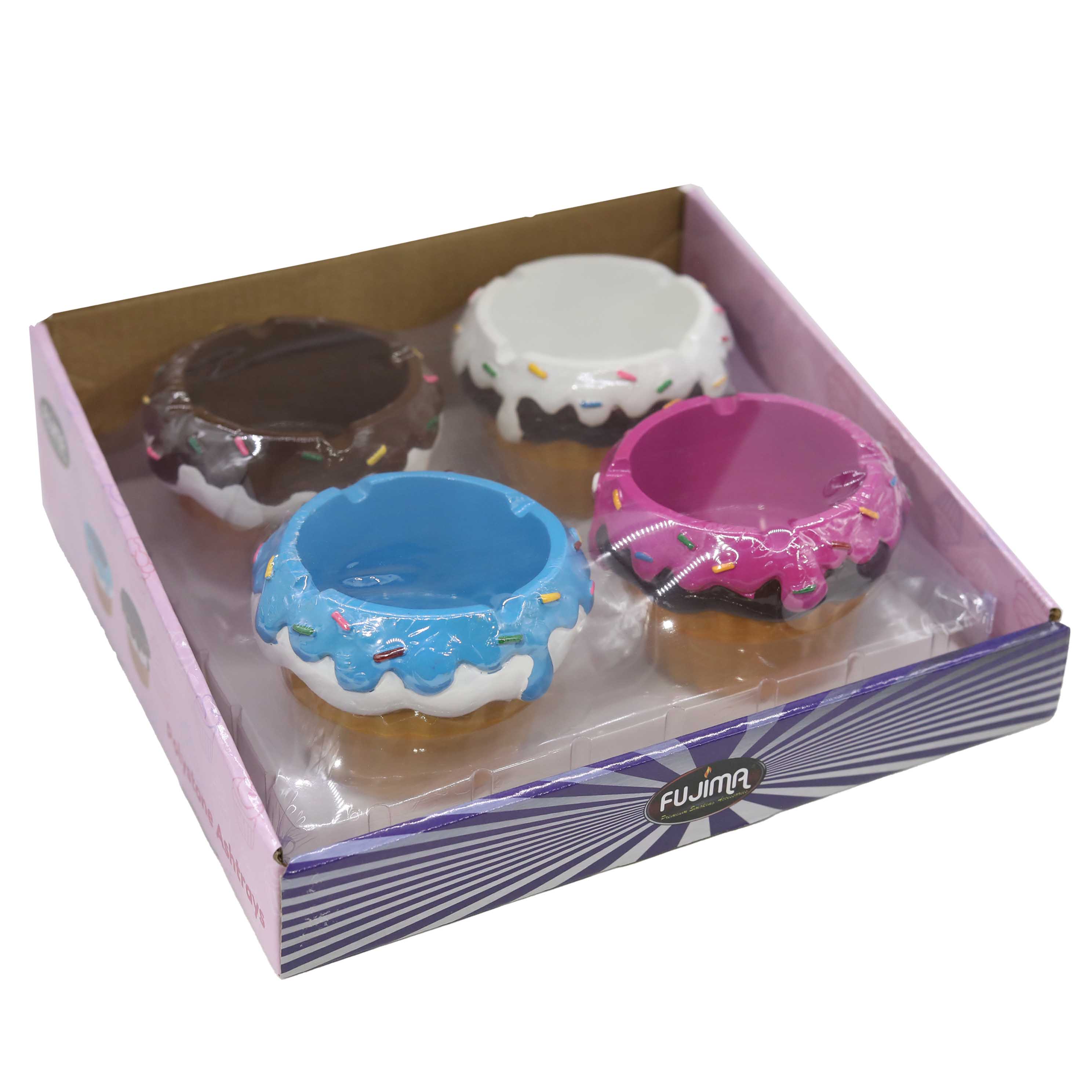 Fujima Cup Cake Polystone Ashtray (LT418) | 5 inch | 4 Count Display product image