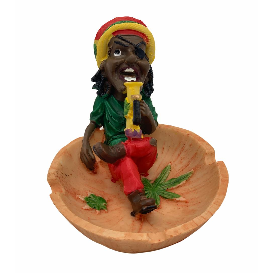 Fujima Jamaican Polystone Resin Ashtray (LT67) | 5 inch product image