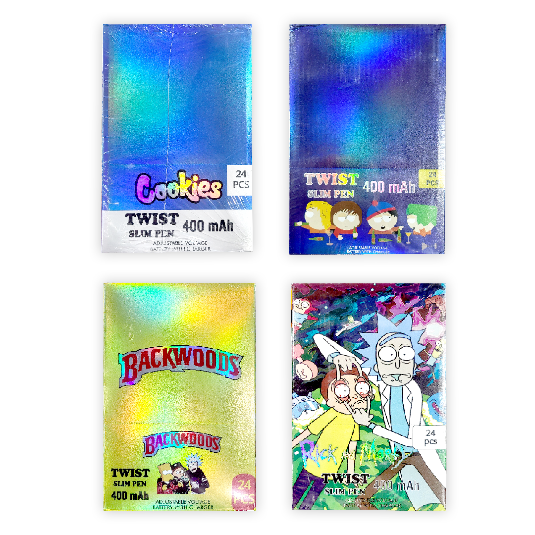 Slim Twist Pen Battery | 400mah | 24 Count Display | Assorted Colors product image