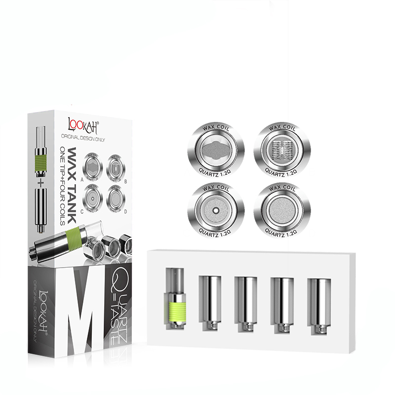 Lookah Wax Tank 1 Tip+4 Tunnel/Column/Flat Double Quartz Rod Coil | M product image