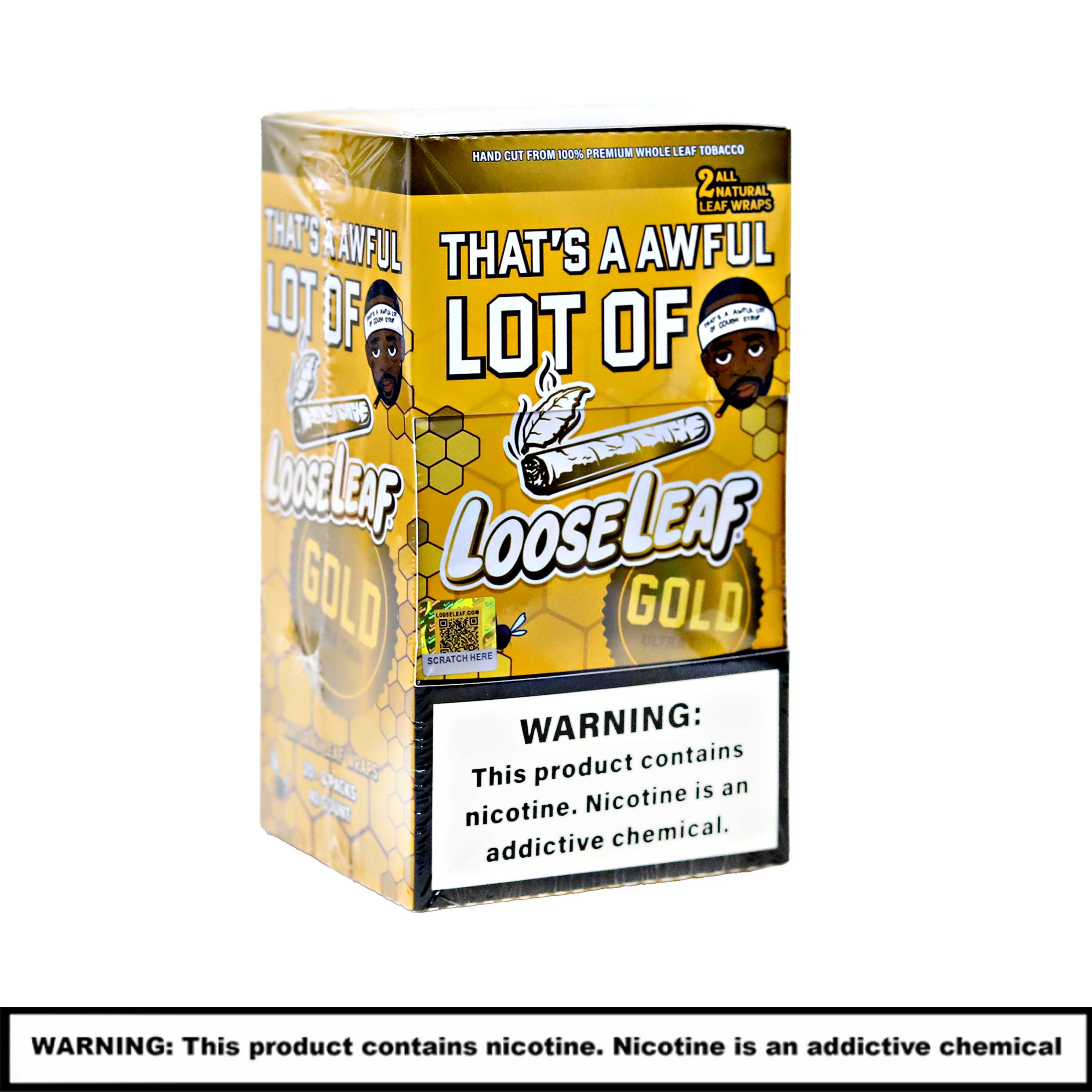 LooseLeaf Hand Cut Tobacco Leaf | 2 pack for $1.99 | 20 Count Box product image