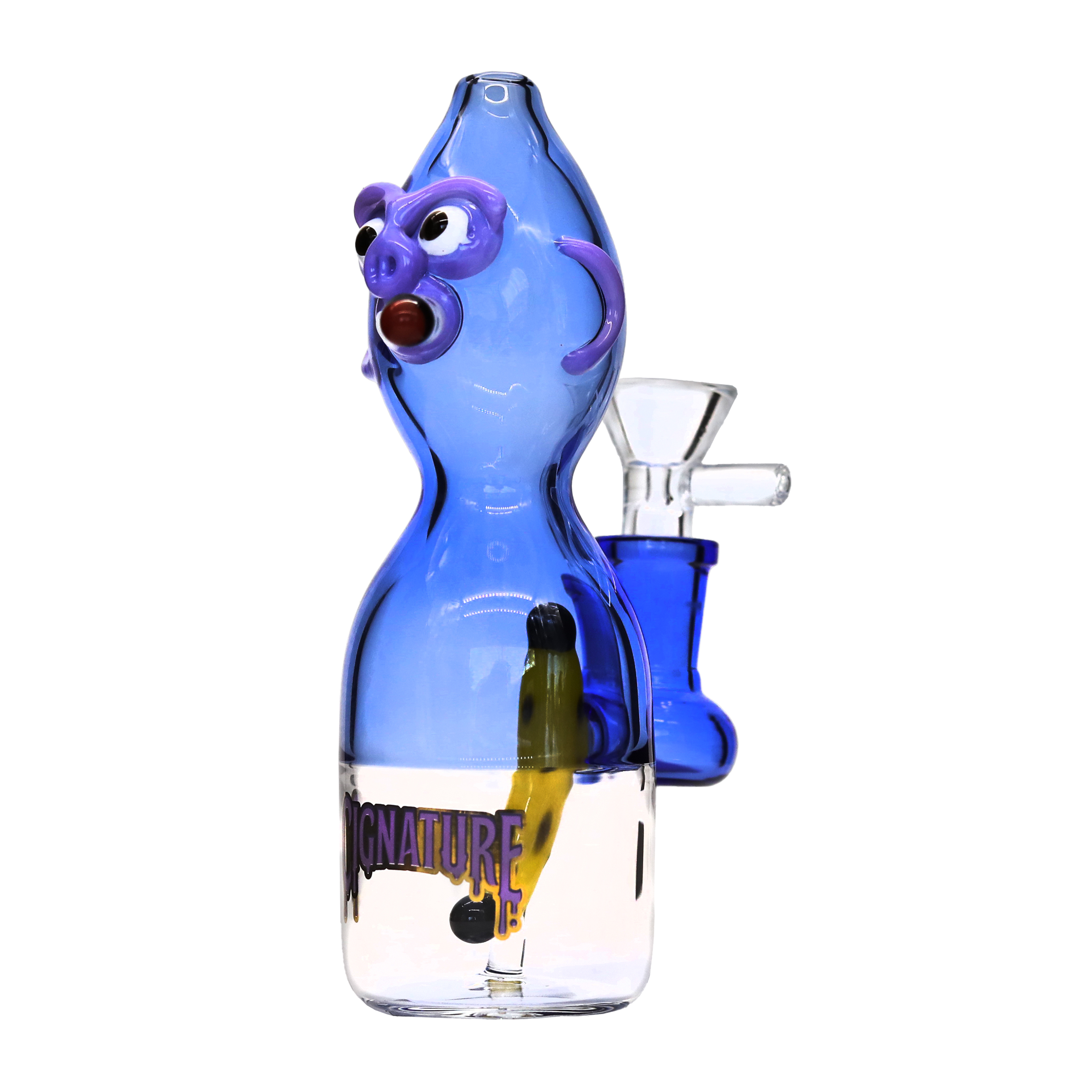 Cignature Full Color Smoking Monkey With Banana Perc Mini Waterpipe (MB1369) | 6 inch | Assorted Colors product image
