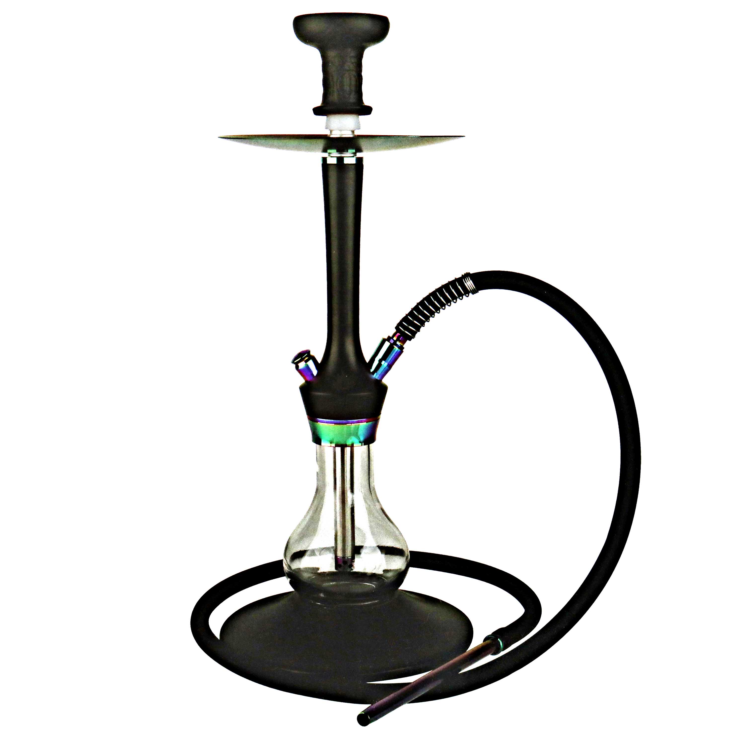 MOB Revo Wooden One Hose Hookah | 23 inch | Black And Oil Spill product image