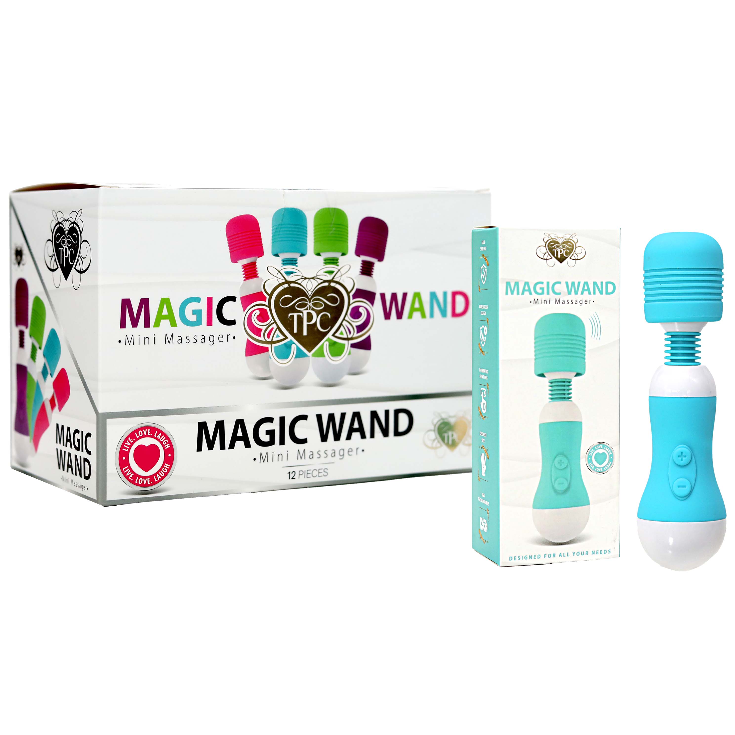 Magic Wand Mini Massager | 12 Count Display | Assorted Colors product image