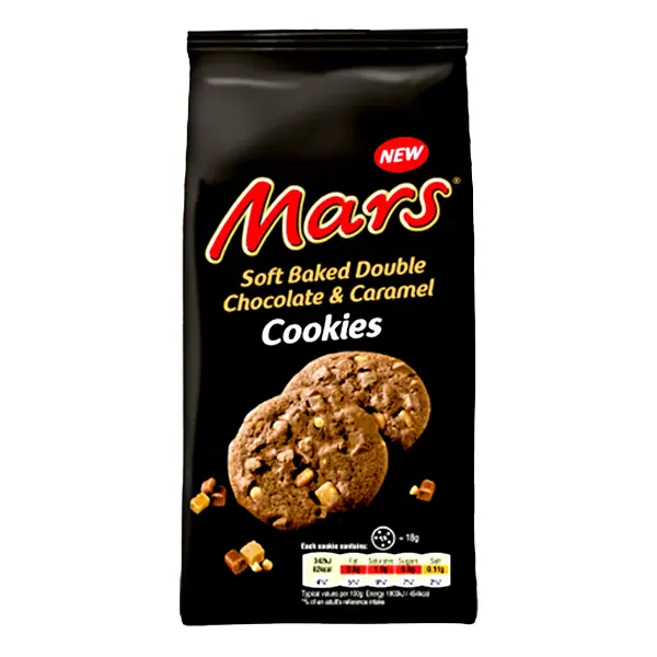 Mars Soft Baked Cookies (Ireland) | 162 Grams | Double Chocolate & Caramel product image