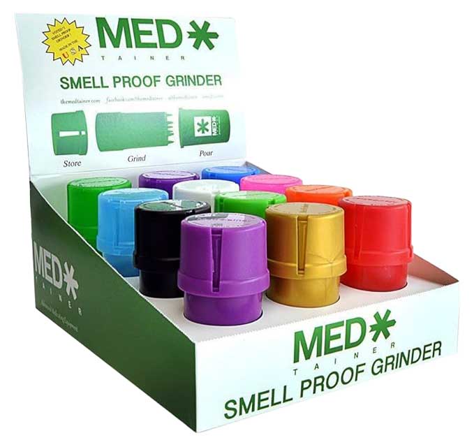 Medtainer Smell Proof Grinder | 12 Count Display | Assorted Colors product image