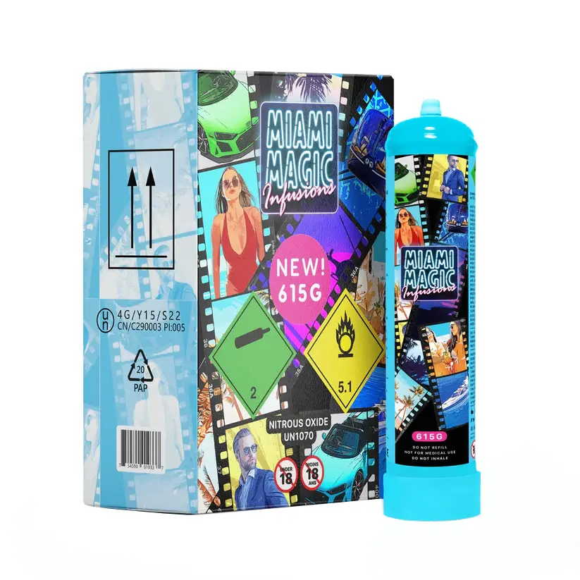 Miami Magic Infusion Cream Charger | 615 Grams | 6 Count Per Case product image