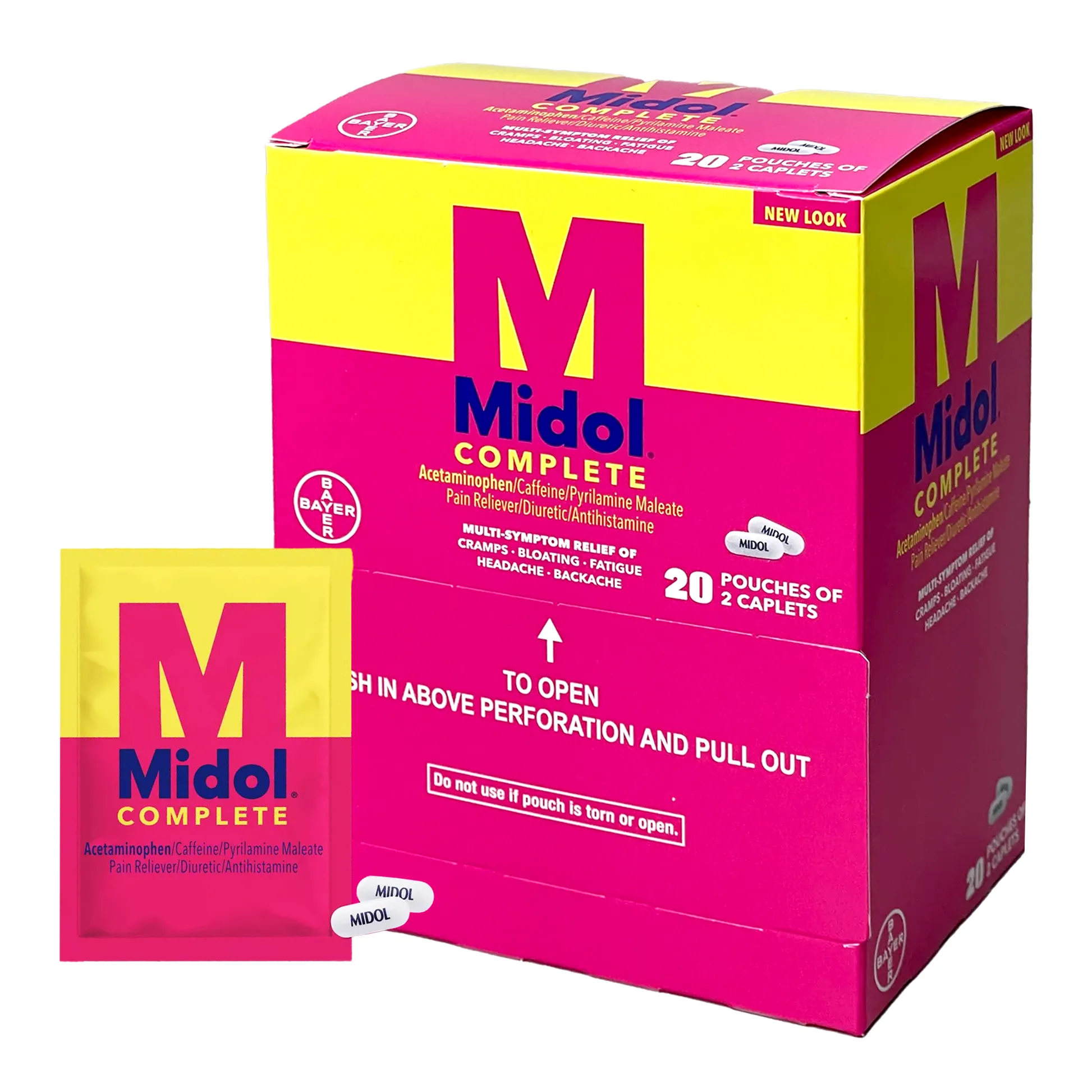 Midol Complete Multi Symptom Pain Relief Tablets | 2 Pack | 20 Count Display product image