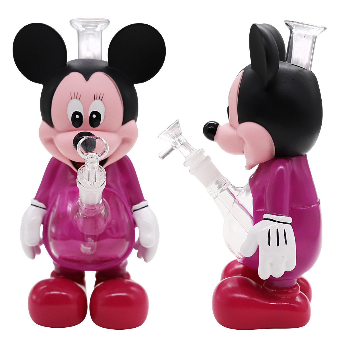 Minnie Silicone Waterpipe (H492-A) | 10.5 inches | Assorted Colors product image