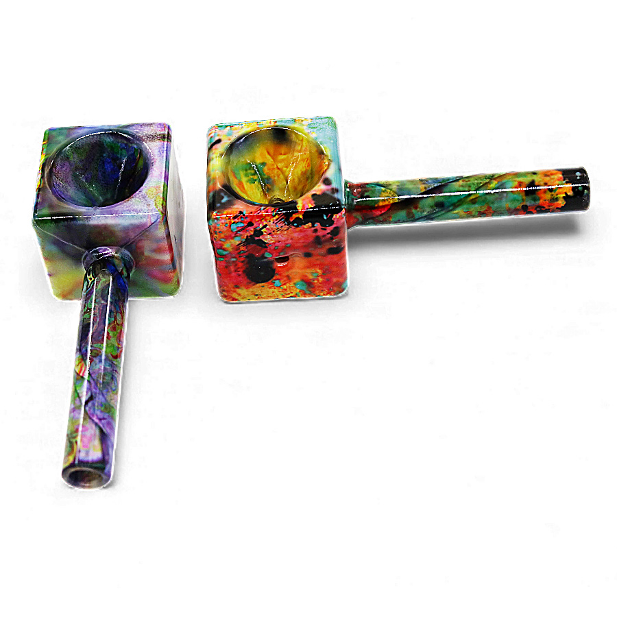 Mix Printed Designs Hammer Handpipe (HPD1157) | 4 inches | Assorted Colors product image